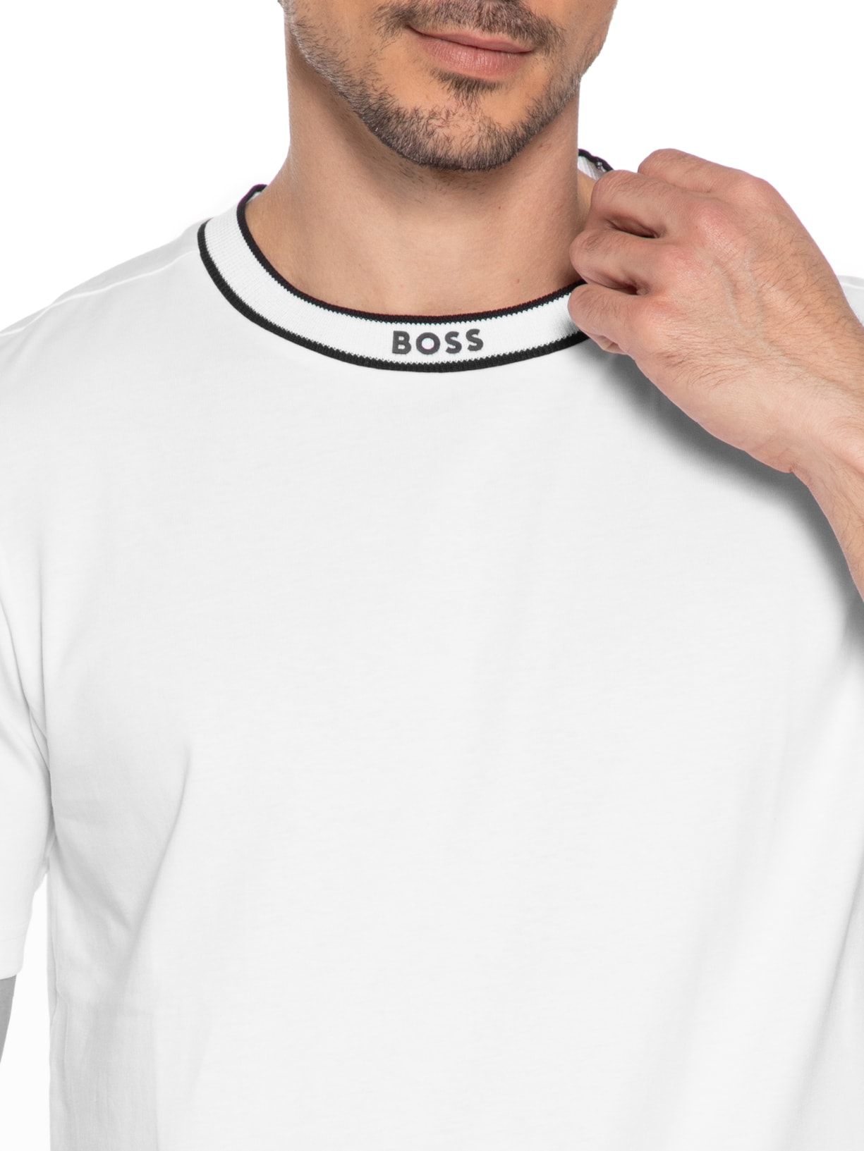 Camiseta Masculina Manga Curta Tee 5 Branco Boss