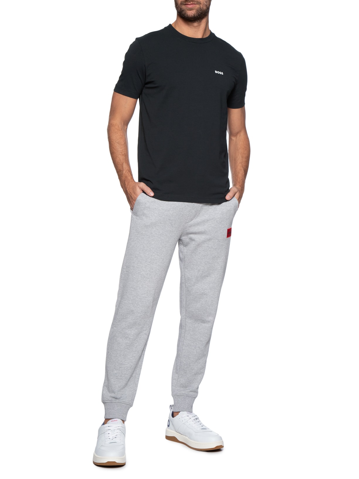 Camiseta Masculina Manga Curta Tee Azul Boss