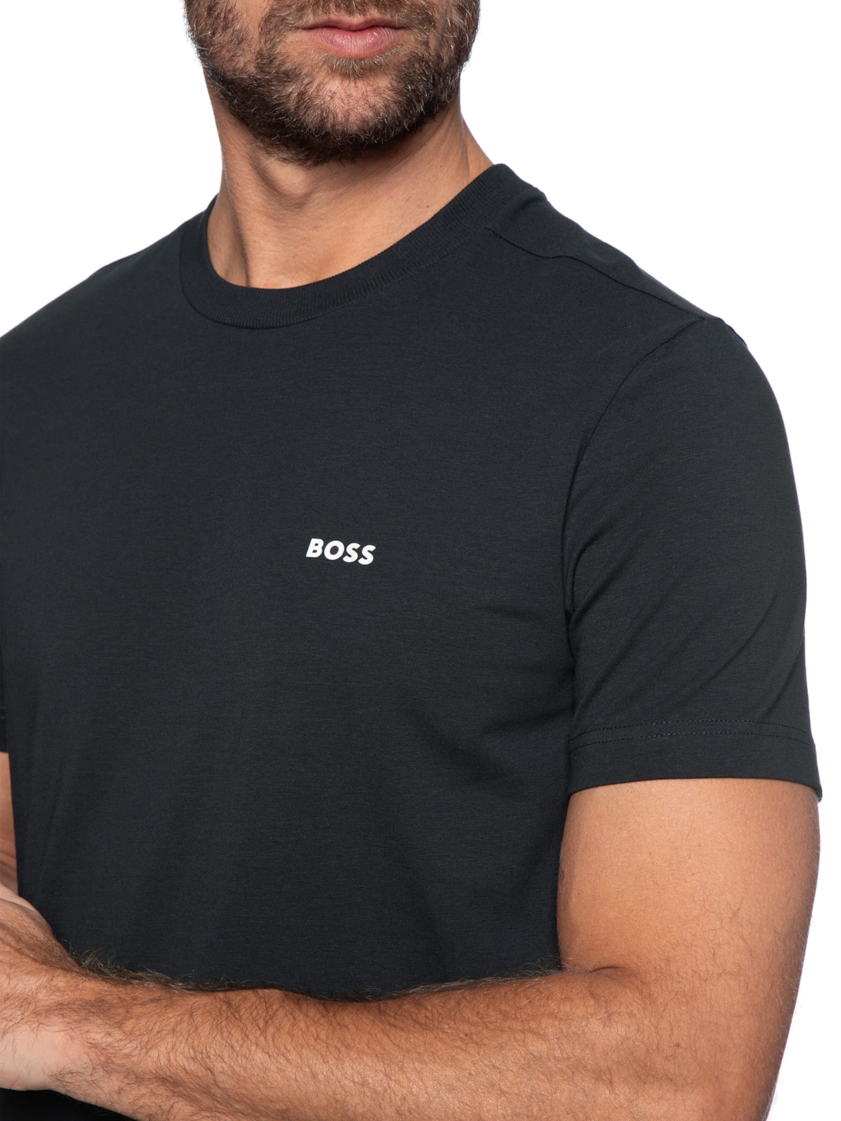 Camiseta Masculina Manga Curta Tee Azul Boss