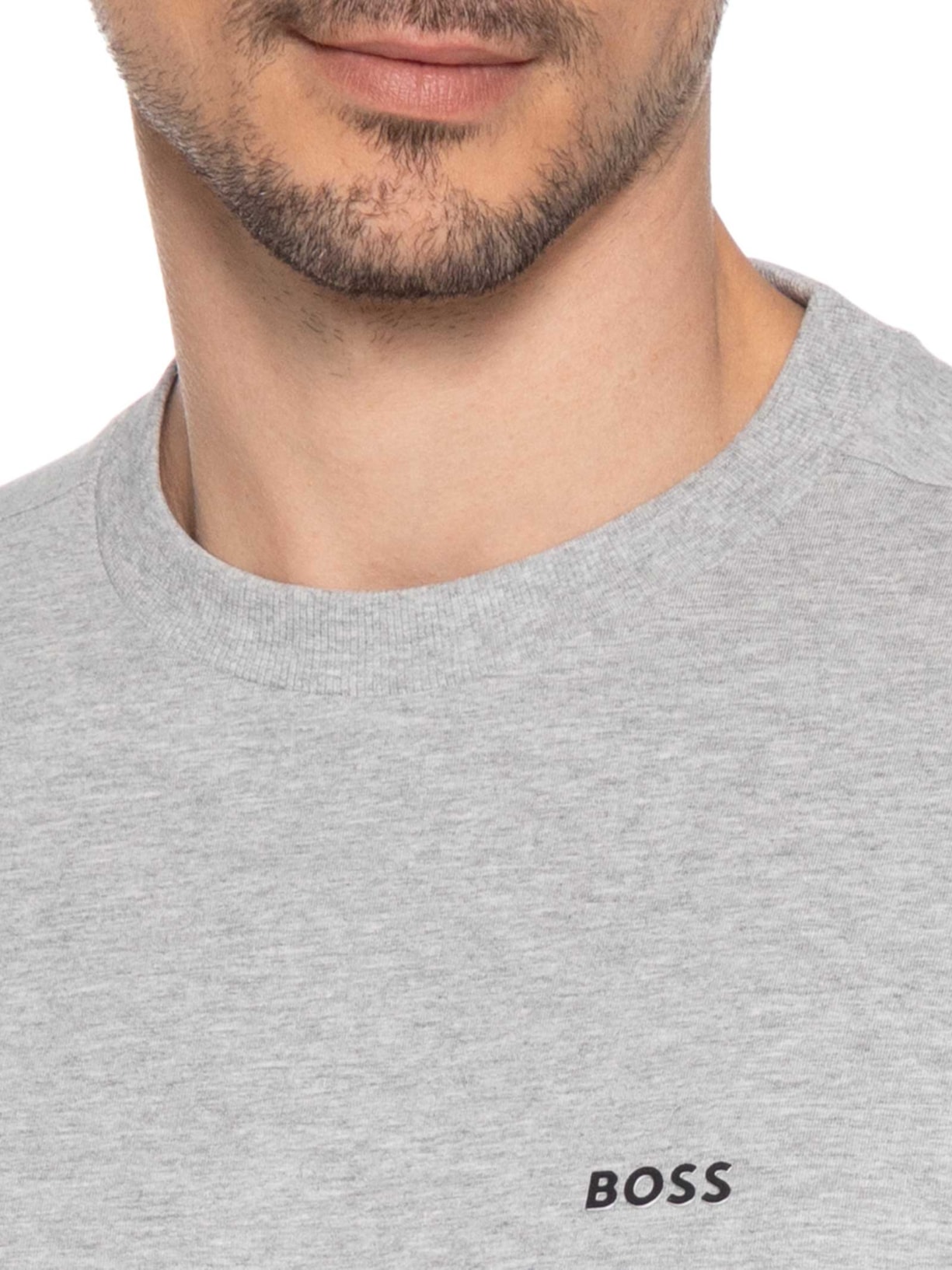 Camiseta Masculina Manga Curta Tee Cinza Boss