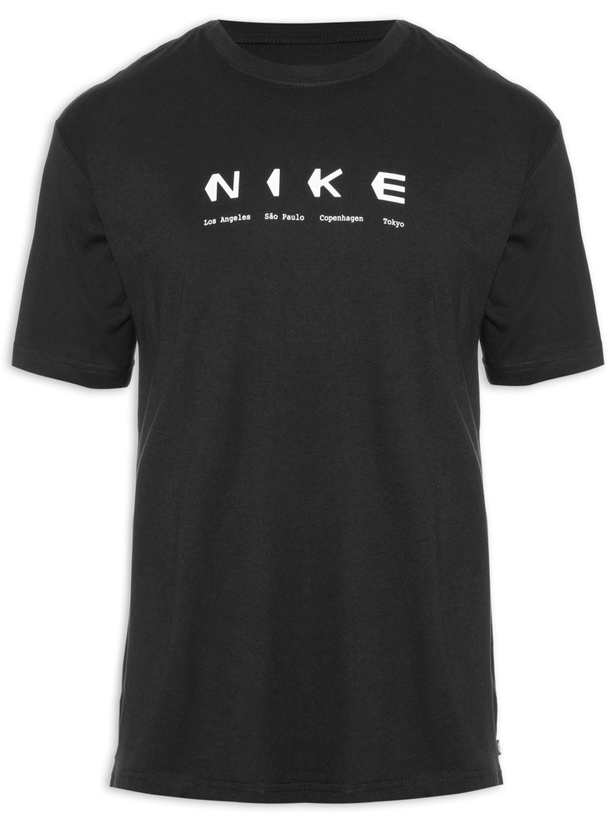 Camiseta Masculina Manga Curta Tee City Info - Preto