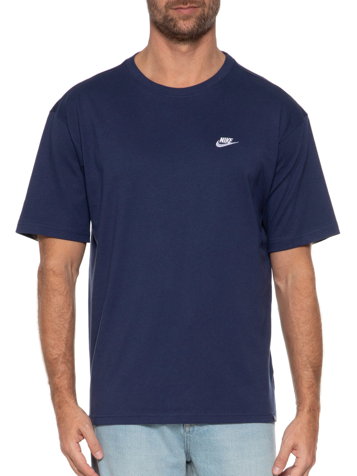 Camiseta Masculina Manga Curta Tee Club Max Azul Nike