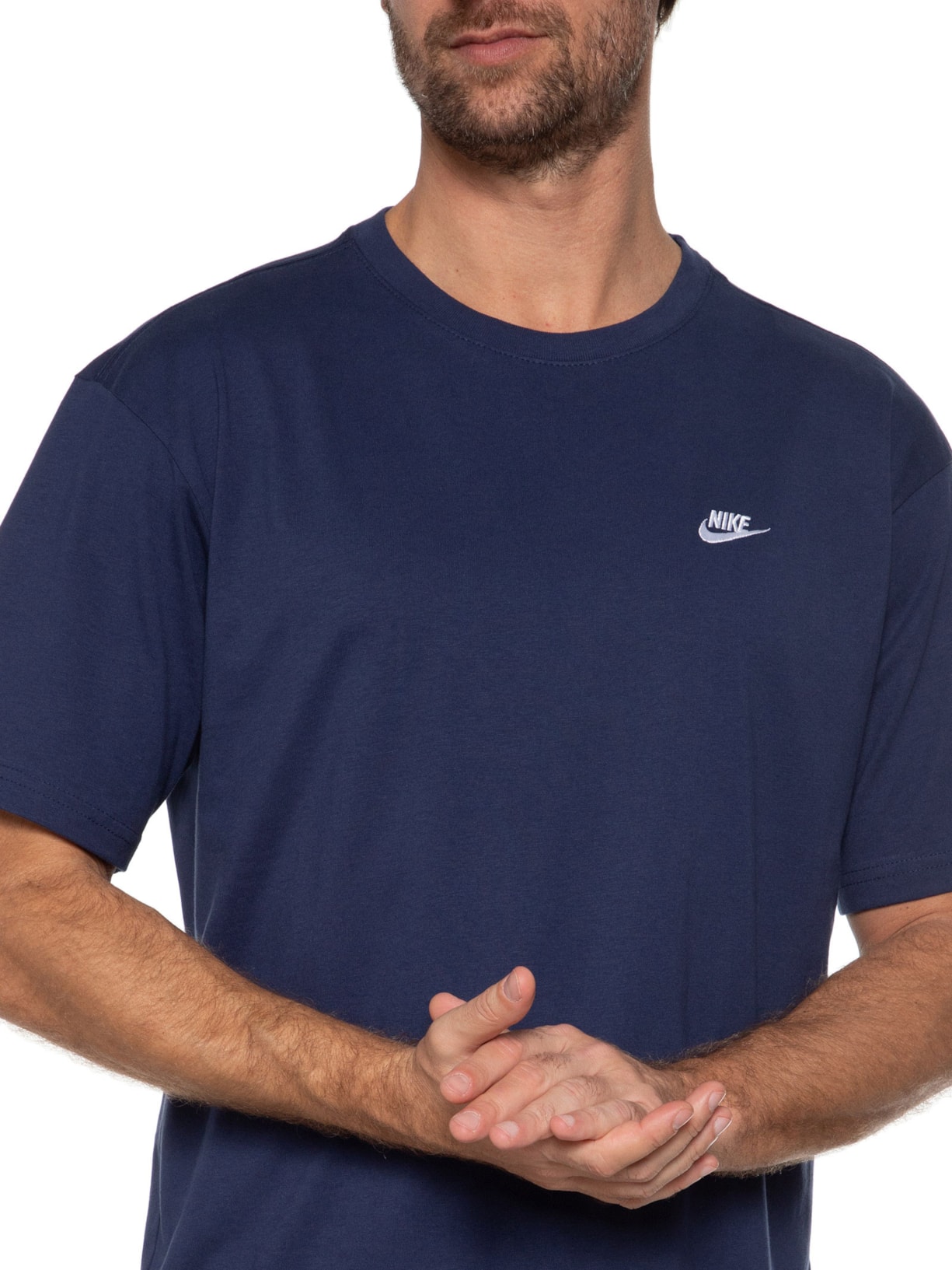 Camiseta Masculina Manga Curta Tee Club Max Azul Nike