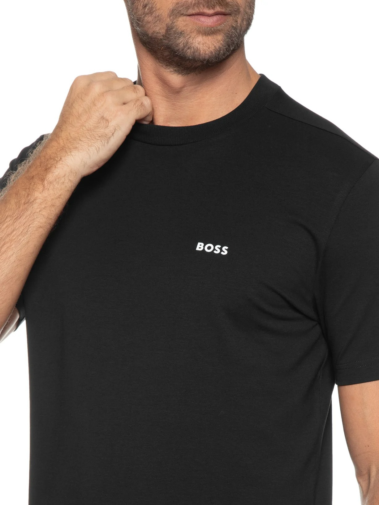 Camiseta Masculina Manga Curta Tee Preto Boss