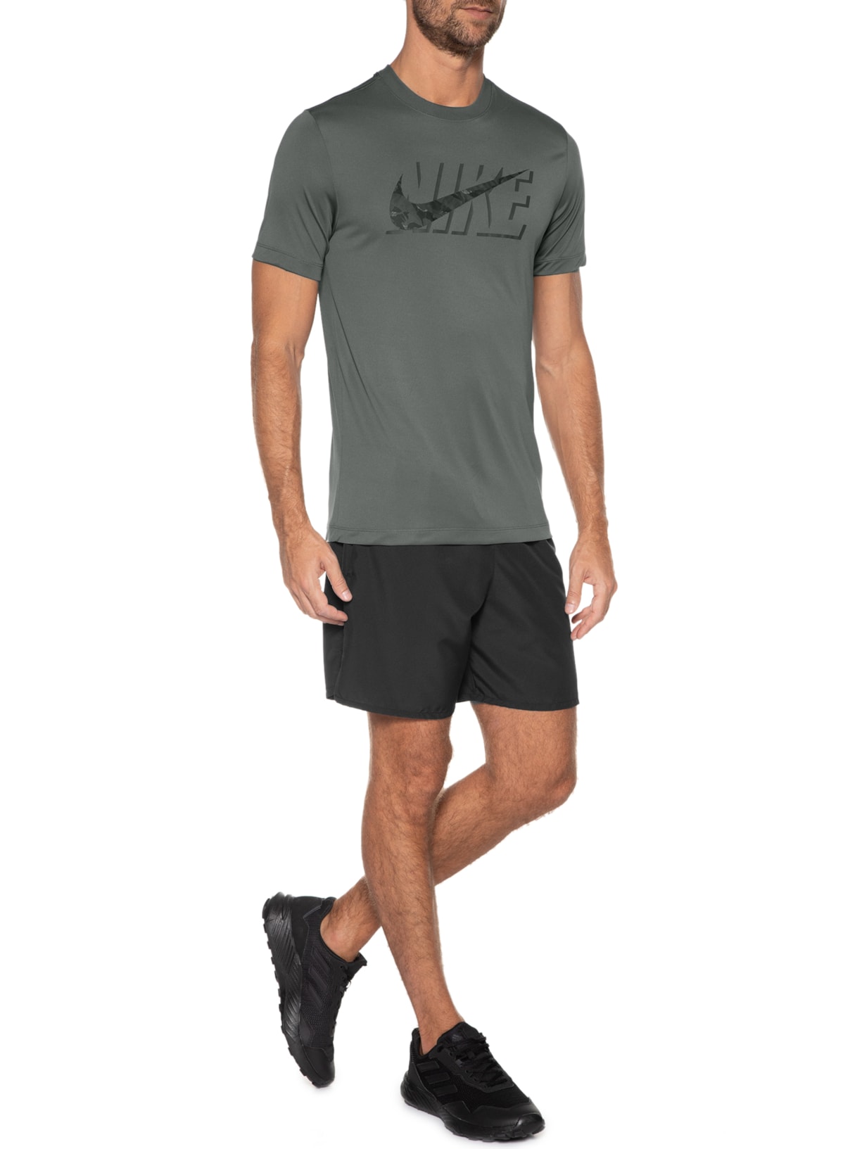 Camiseta Masculina Manga Curta Tee Rlgd Camo Cinza Nike