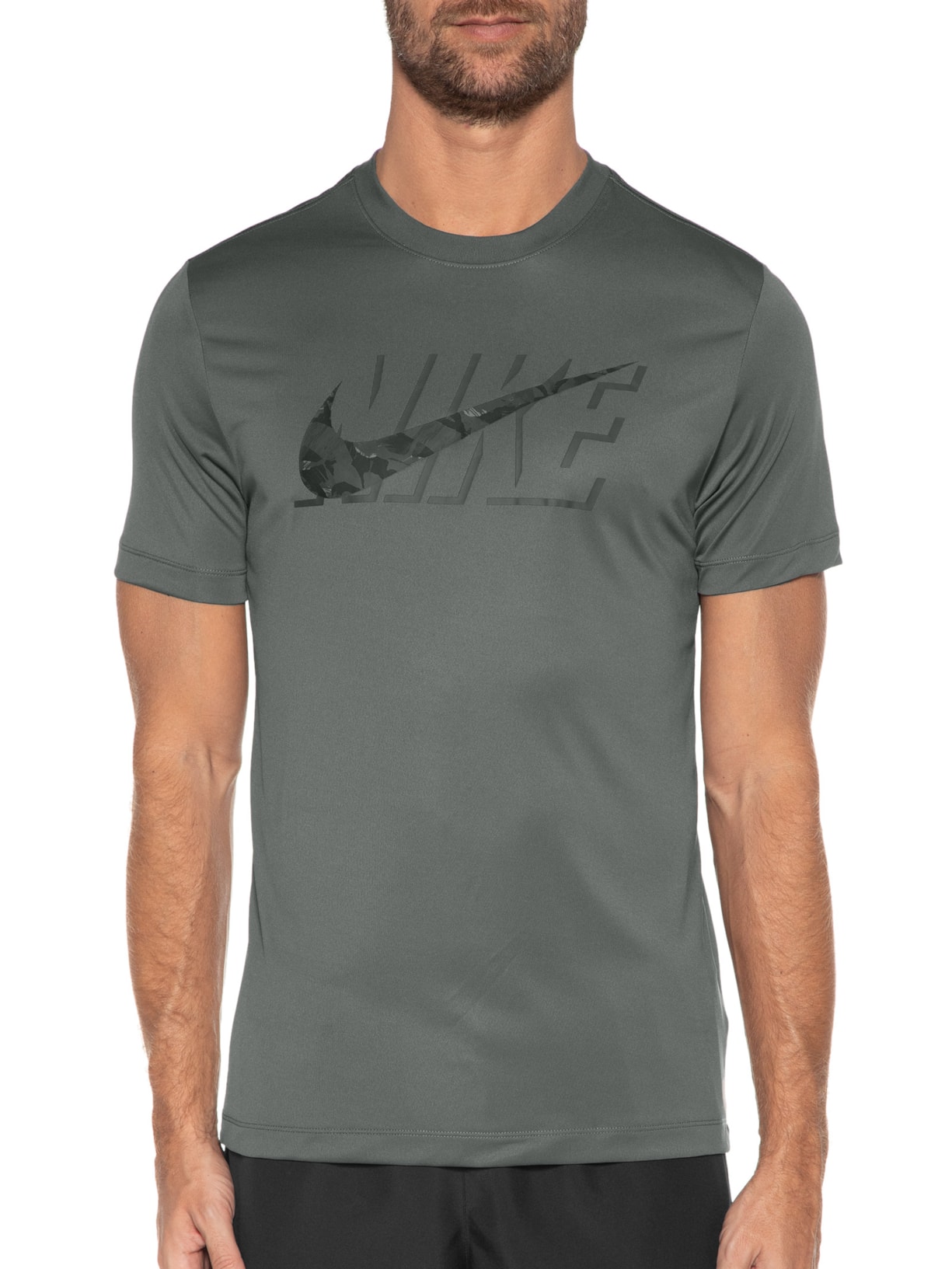 Camiseta Masculina Manga Curta Tee Rlgd Camo Cinza Nike