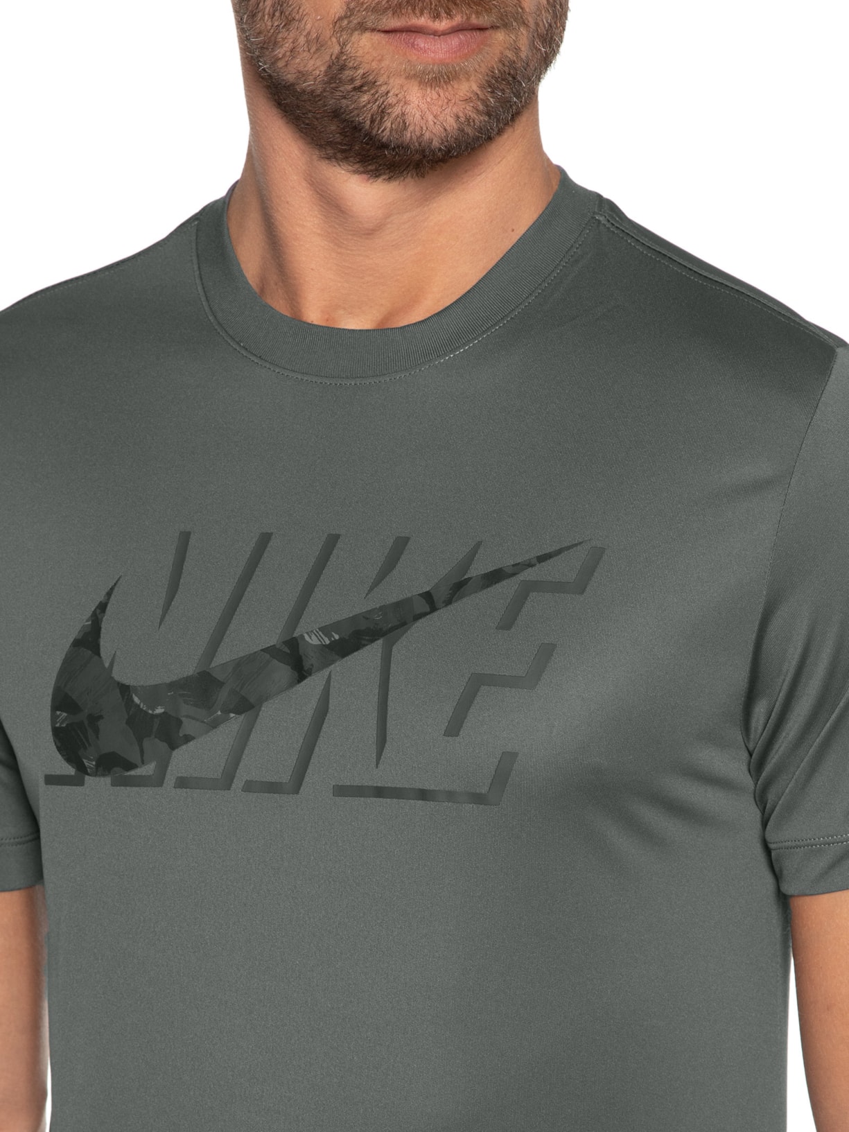Camiseta Masculina Manga Curta Tee Rlgd Camo Cinza Nike