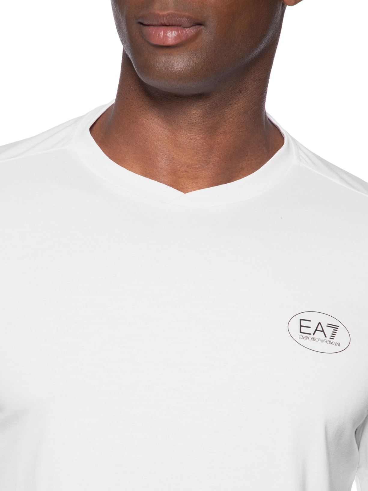 Camiseta Masculina Manga Curta Tennis Club Branco Ea7 Emporio Armani