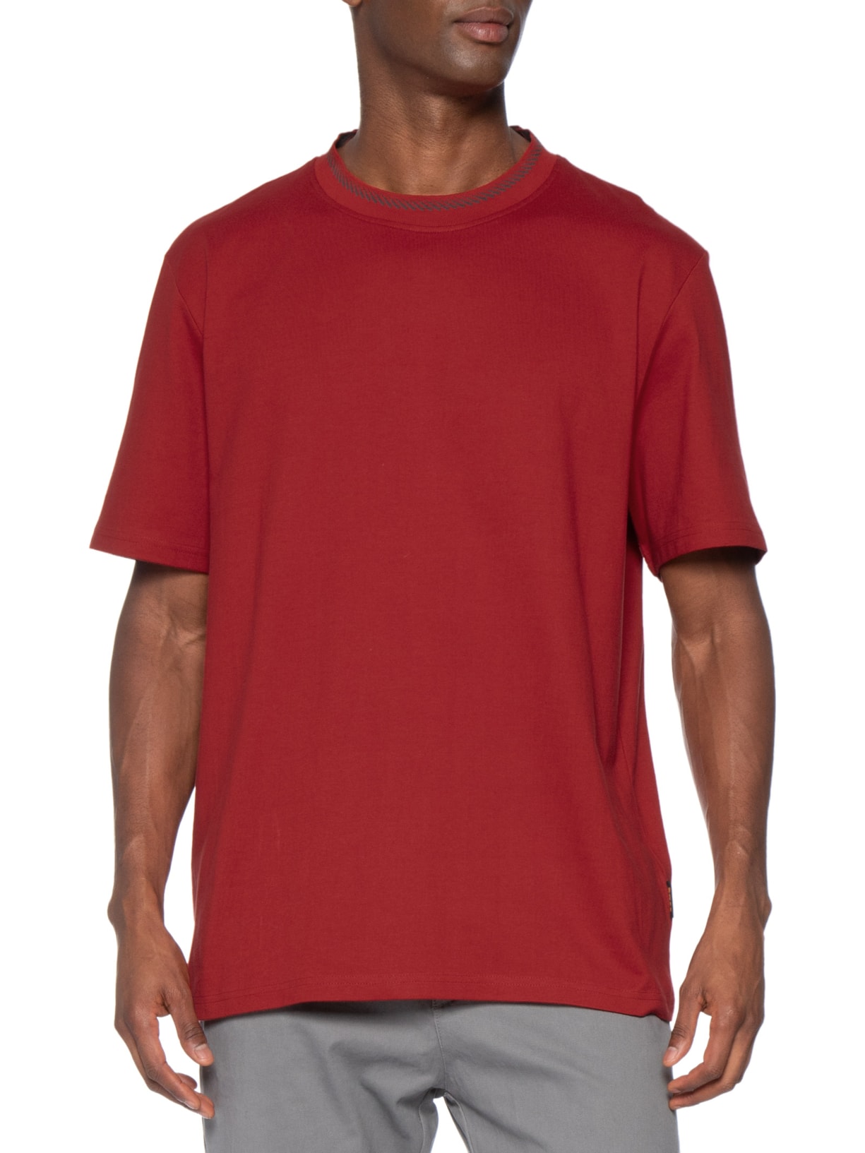 Camiseta Masculina Manga Curta Terete – Vermelho Boss