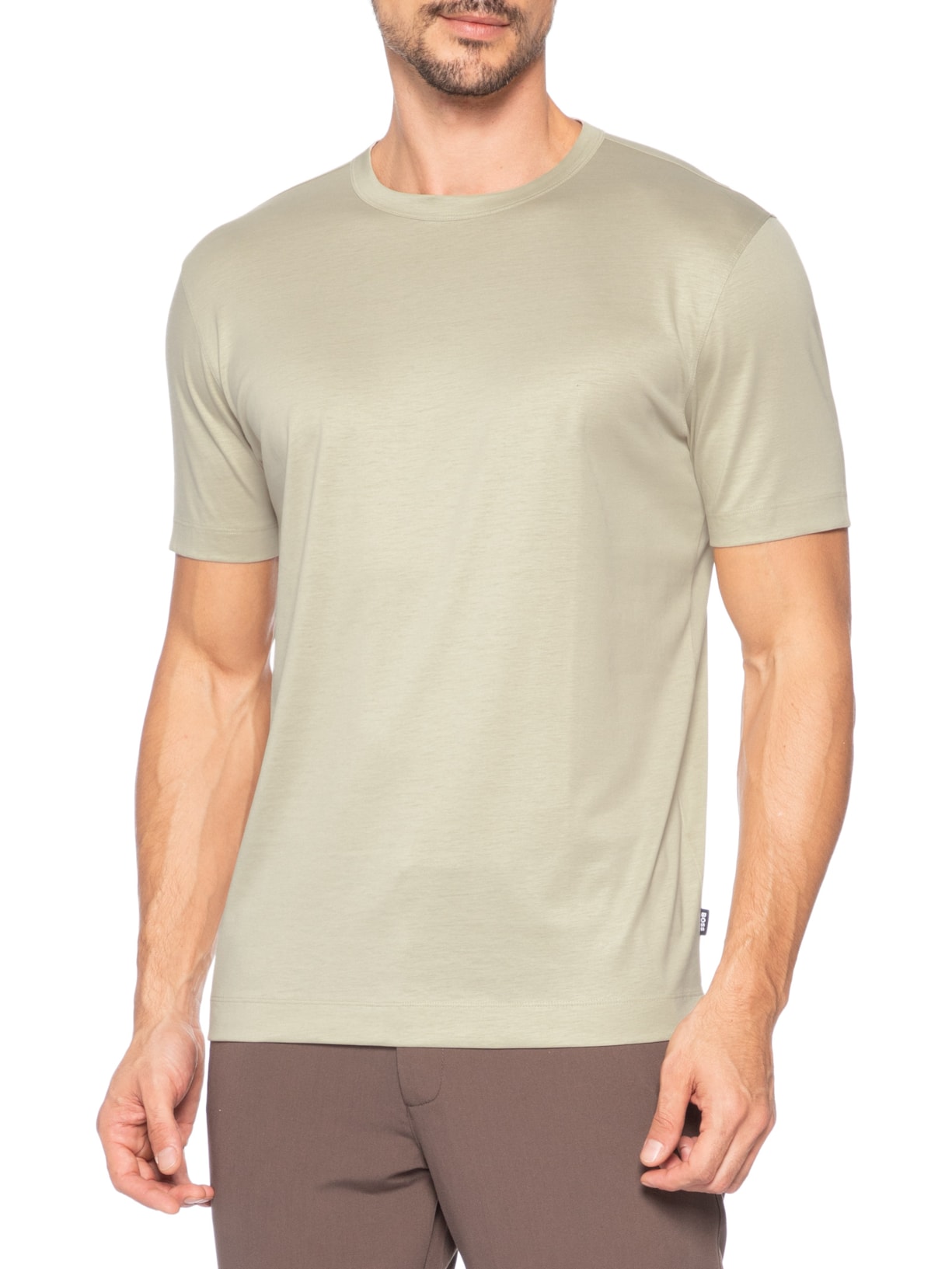 Camiseta Masculina Manga Curta Thompson 50 Bege Boss