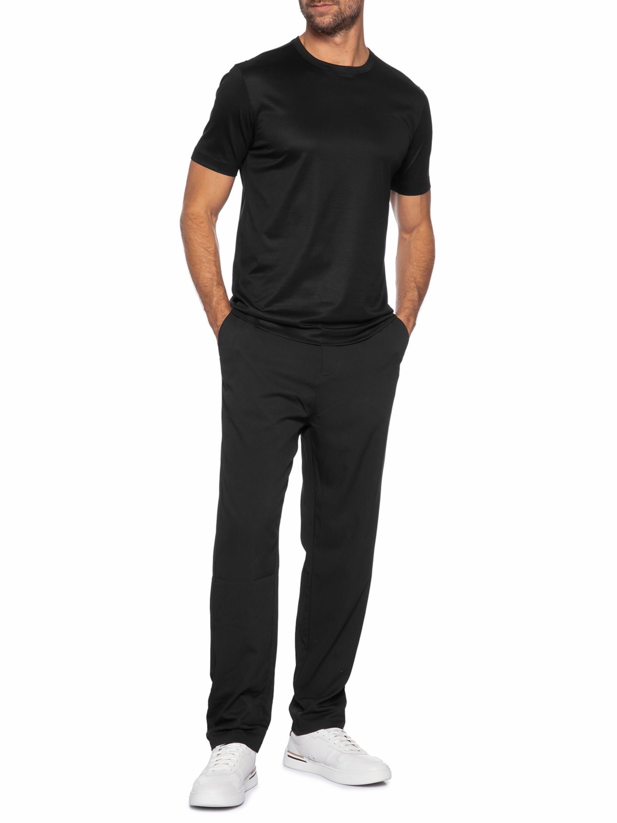 Camiseta Masculina Manga Curta Thompson 50 Preto Boss