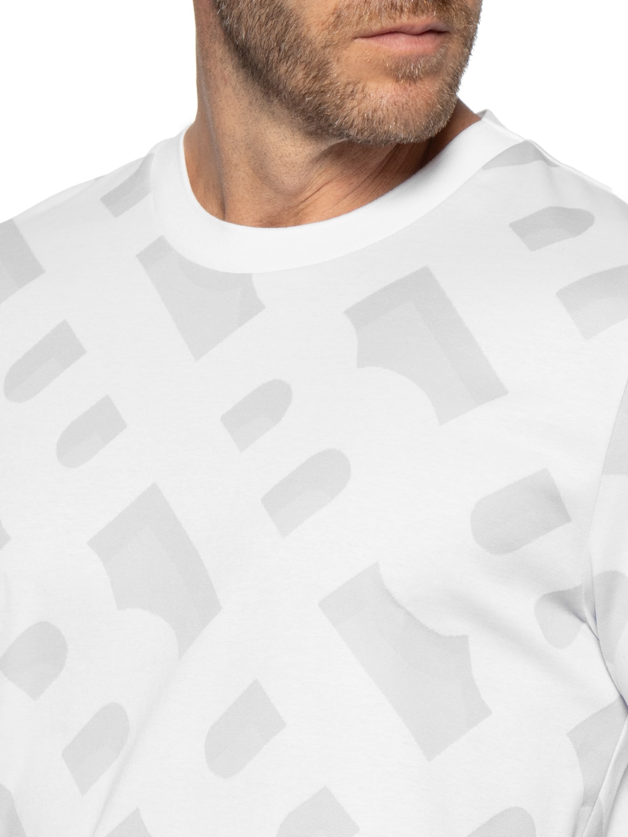 Camiseta Masculina Manga Curta Tiburt 419 Branco Boss