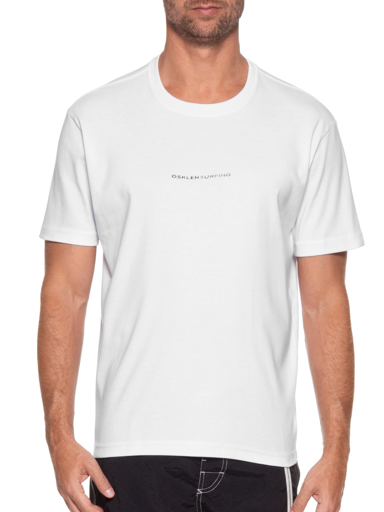 Camiseta Masculina Manga Curta Tracking Snow Branco Osklen