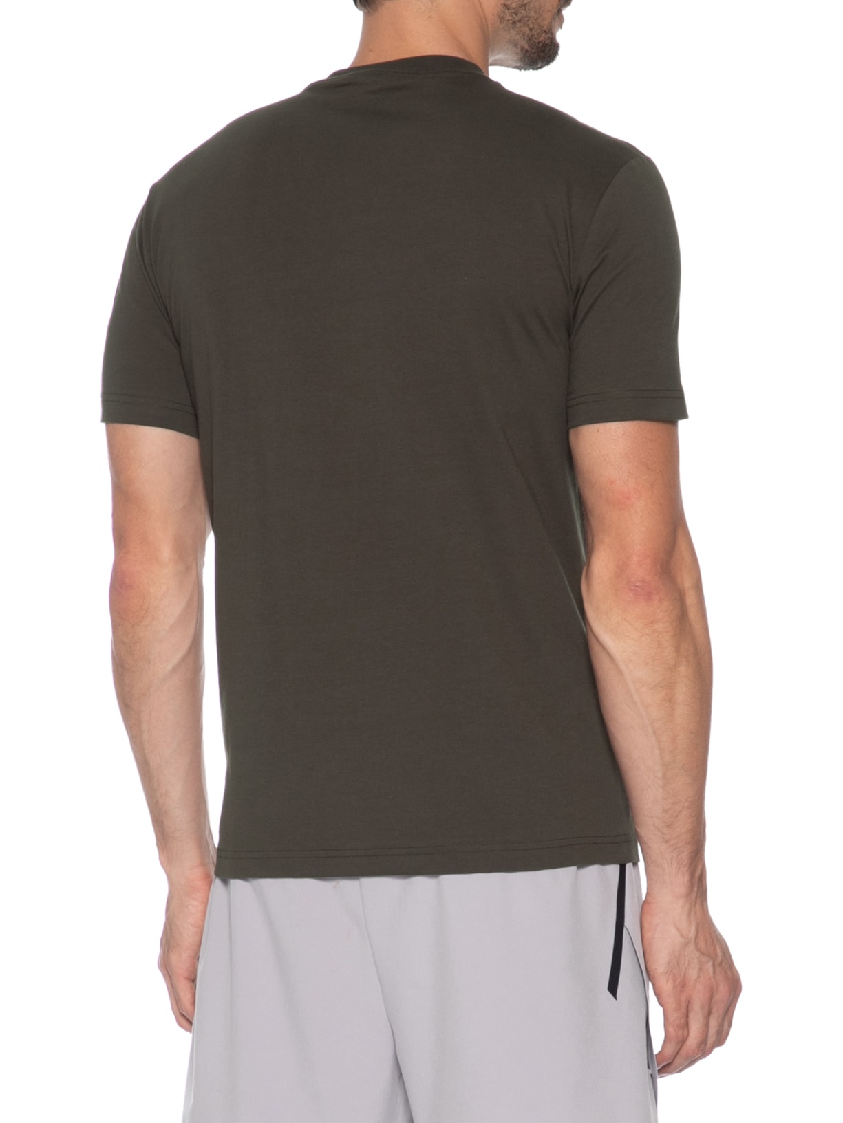 Camiseta Masculina Manga Curta Train Core ID Big Logo Marrom Ea7 Emporio Armani