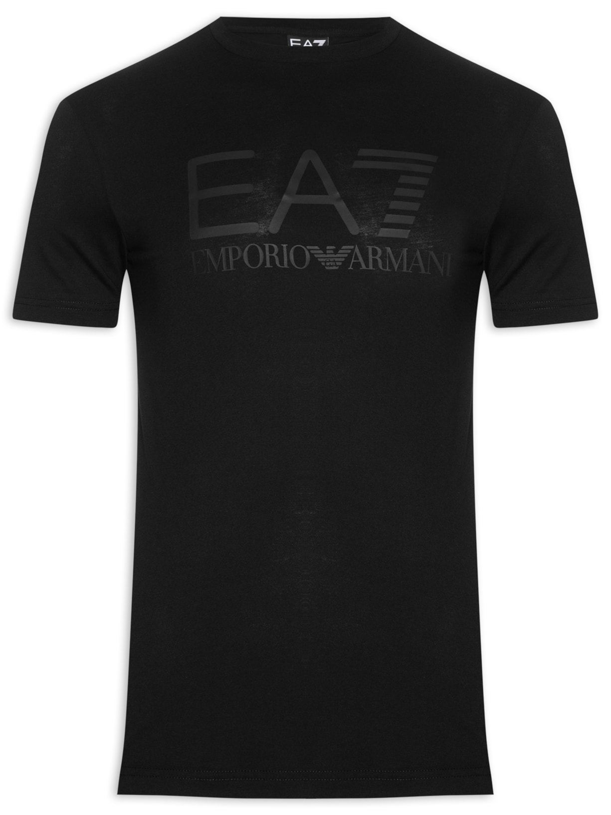 Camiseta Masculina Manga Curta Train Core ID Big Logo Preto Ea7 Emporio Armani