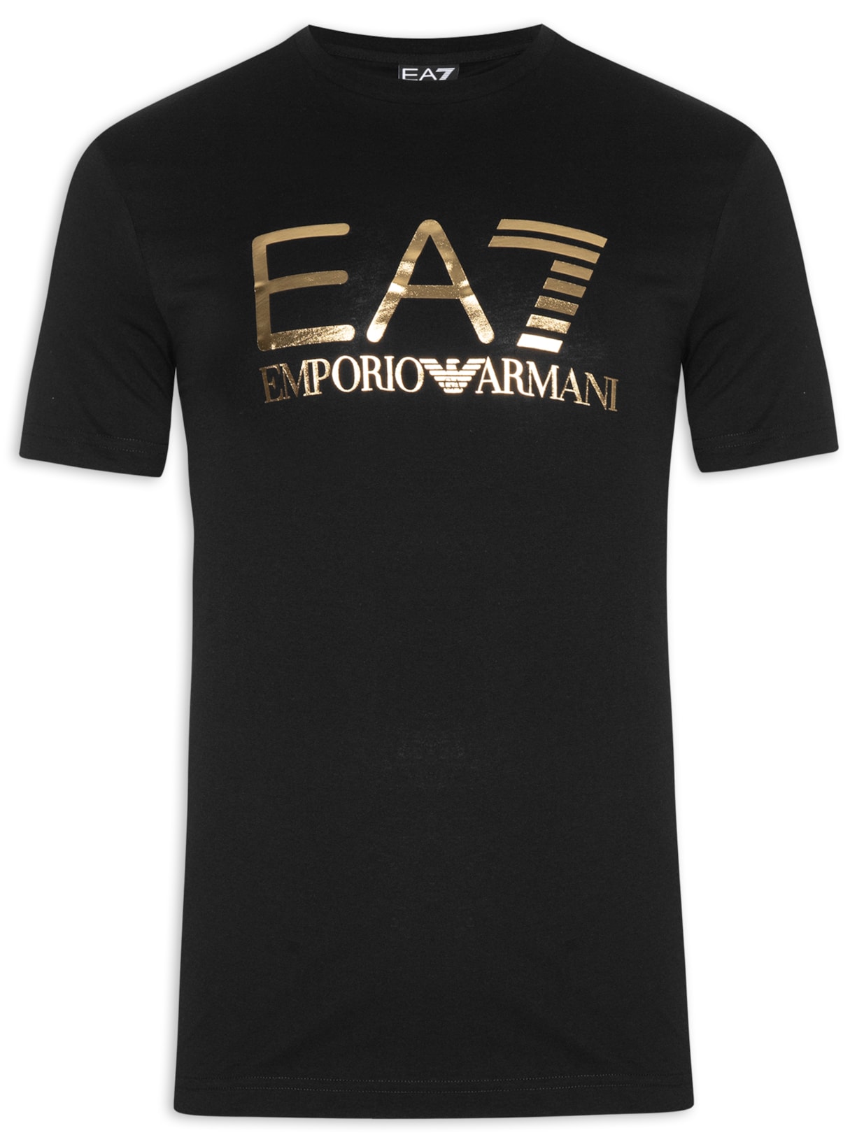 Camiseta Masculina Manga Curta Train Core ID Big Logo Preto Ea7 Emporio Armani