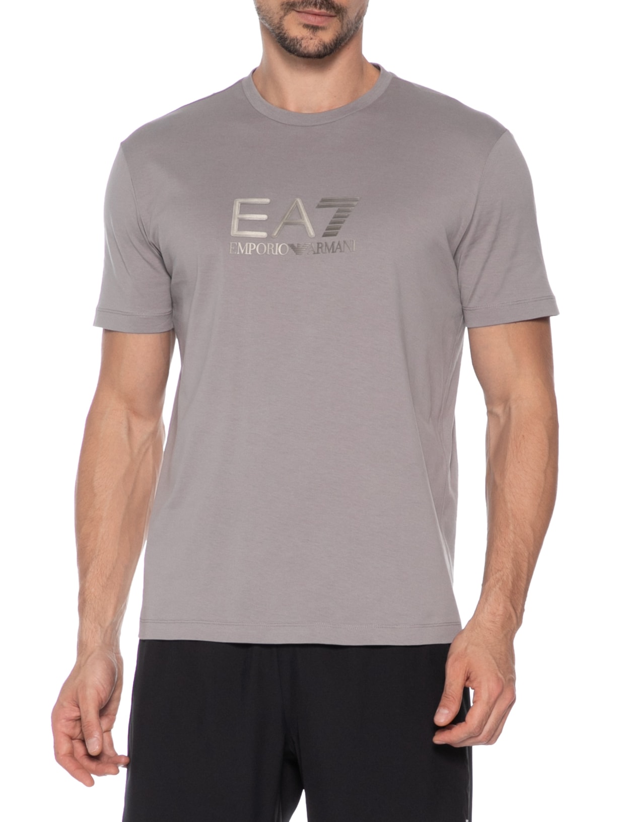 Camiseta Masculina Manga Curta Train Lux Bege Ea7 Emporio Armani
