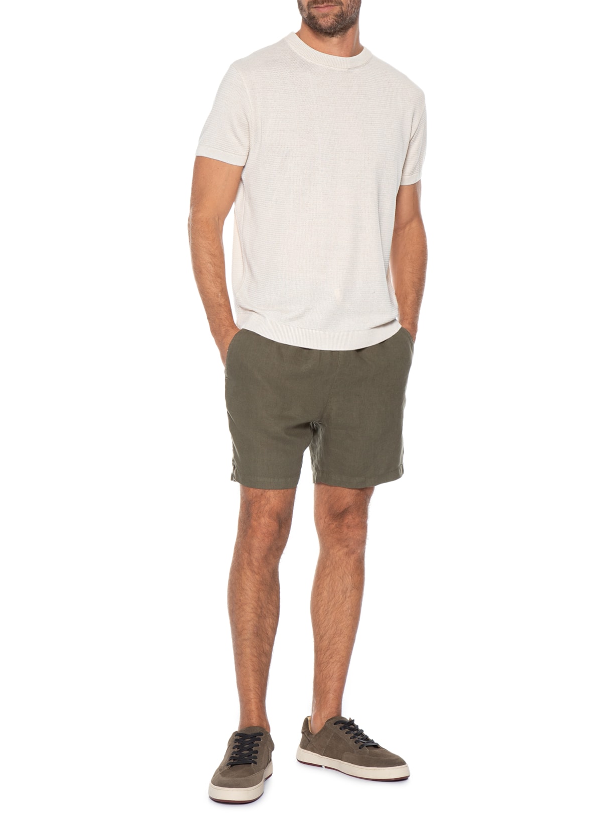 Camiseta Masculina Manga Curta Tricot Bretanha II Off White Foxton