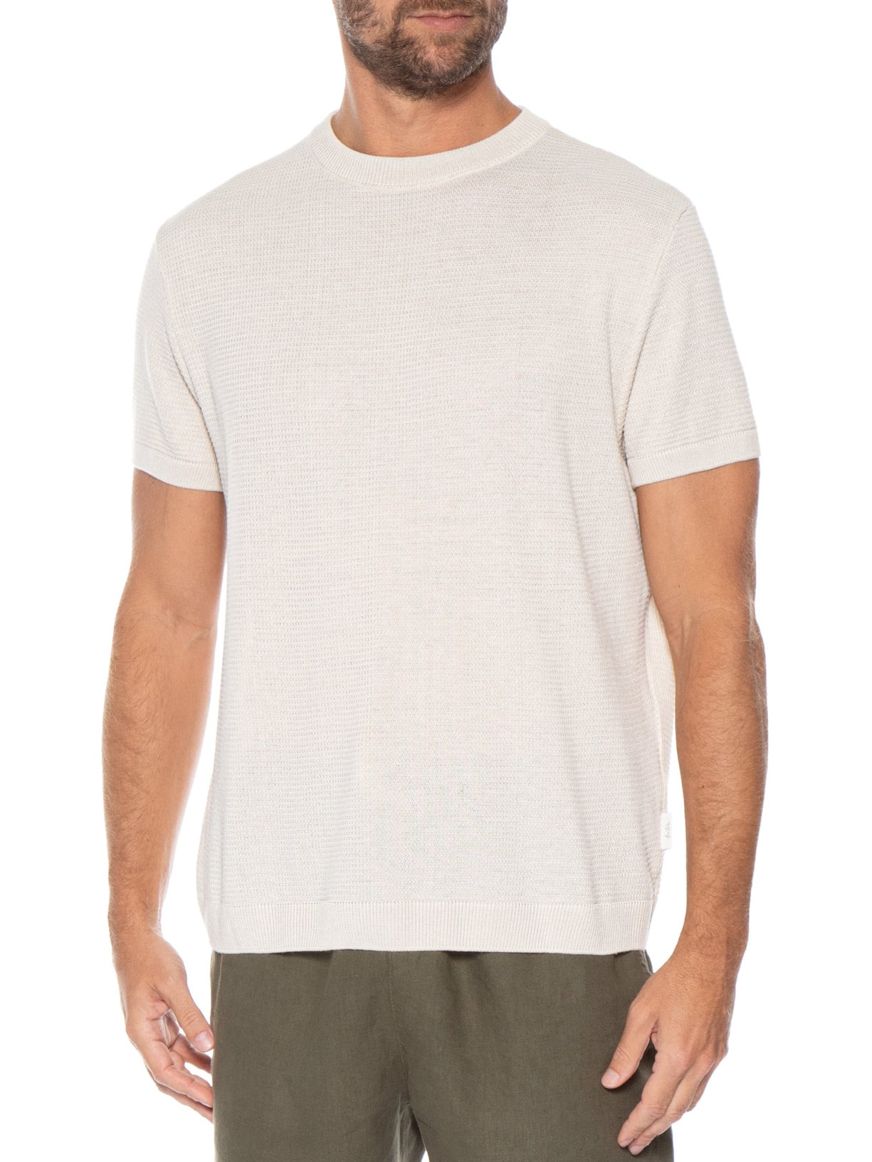 Camiseta Masculina Manga Curta Tricot Bretanha II Off White Foxton