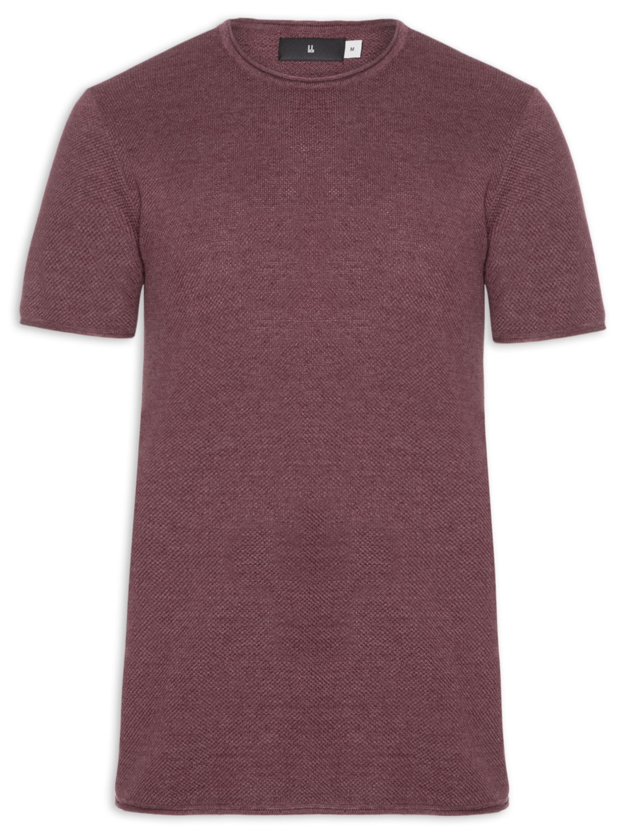 Camiseta Masculina Manga Curta Tricot Mescla Roman - Vermelho