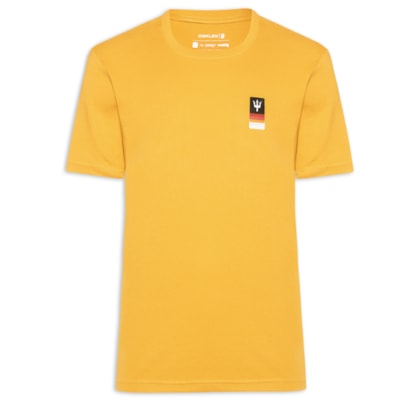 Camiseta Masculina Manga Curta Tridente Degradê - Amarelo