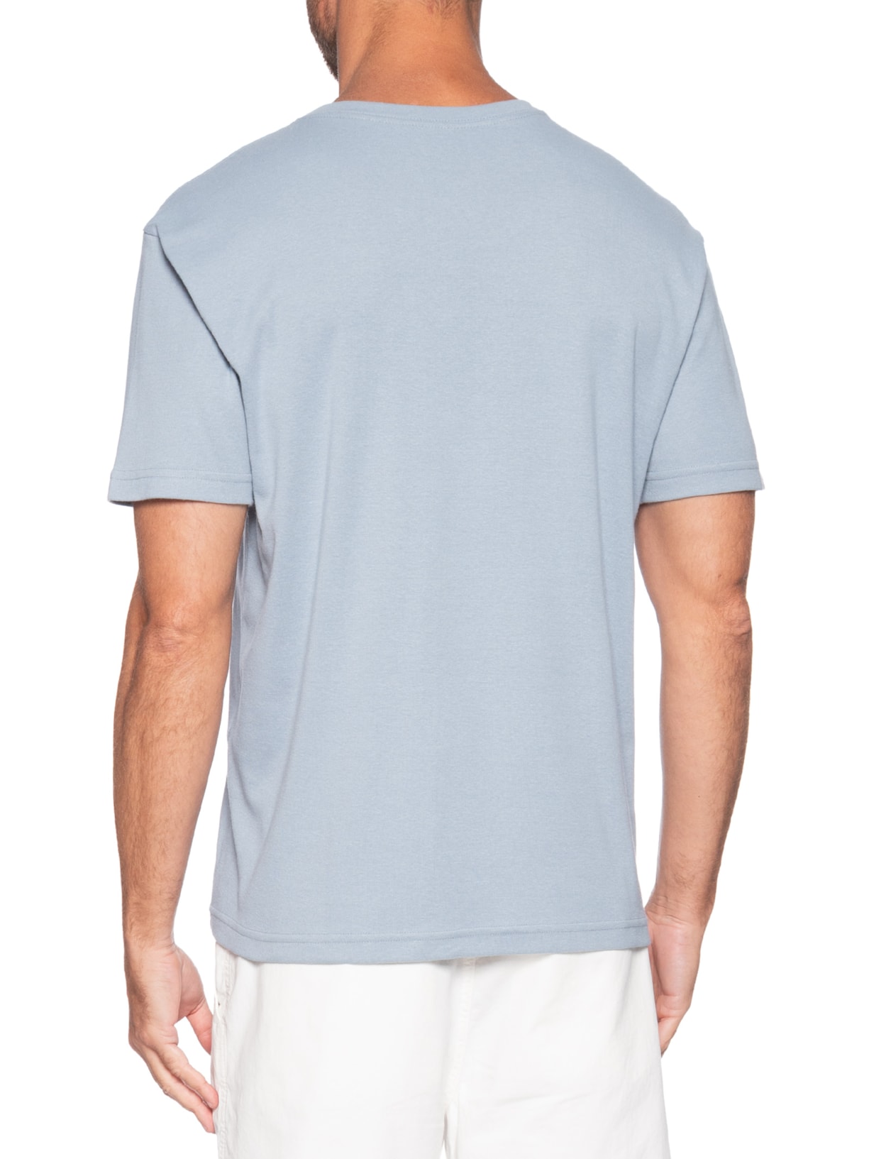 Camiseta Masculina Manga Curta Tridente Degradê Azul Osklen