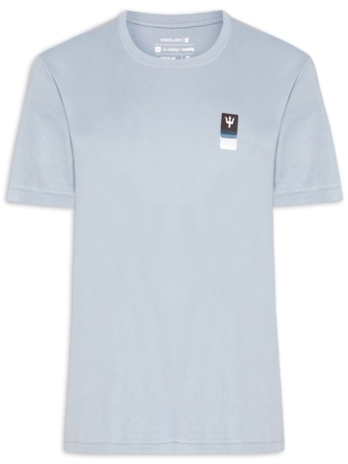 Camiseta Masculina Manga Curta Tridente Degradê - Azul