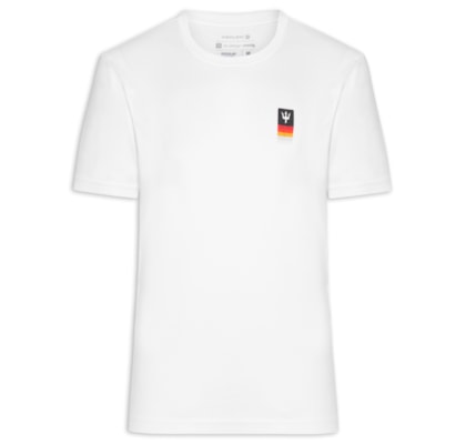 Camiseta Masculina Manga Curta Tridente Degradê - Branco