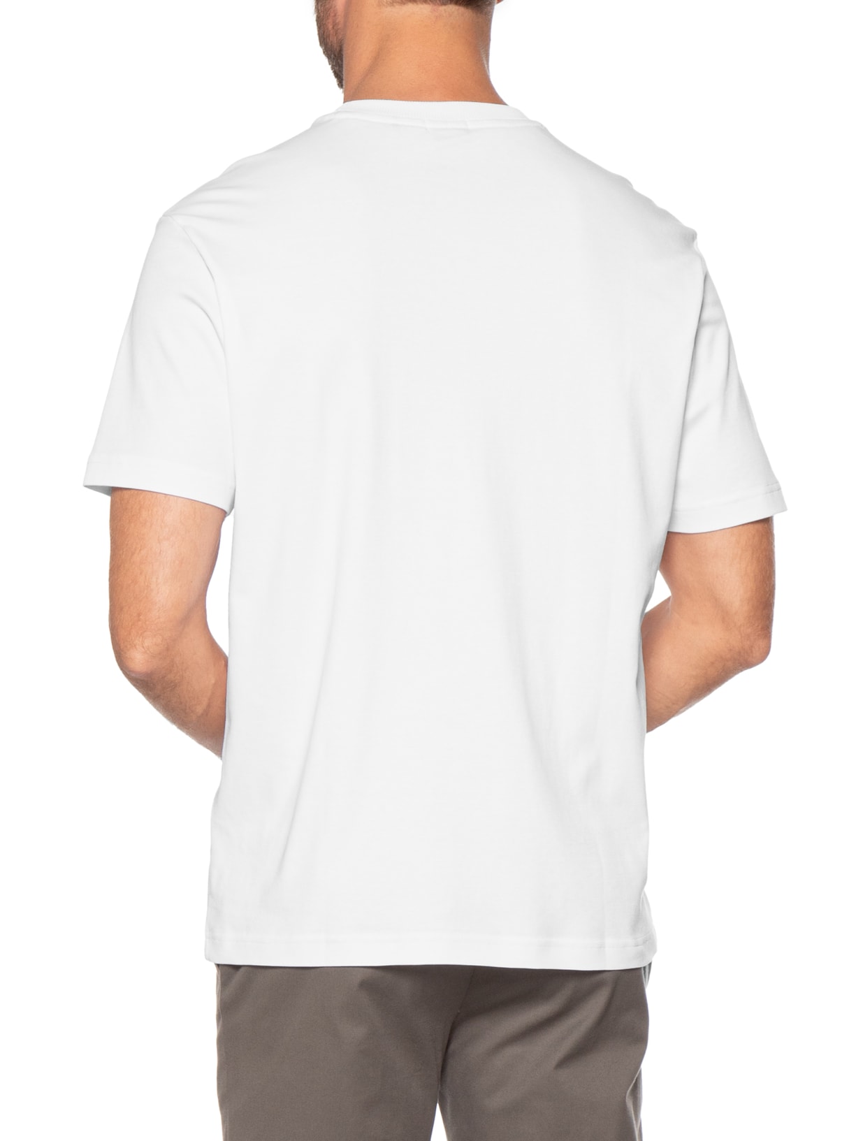 Camiseta Masculina Manga Curta Ts Mirror Branco Boss