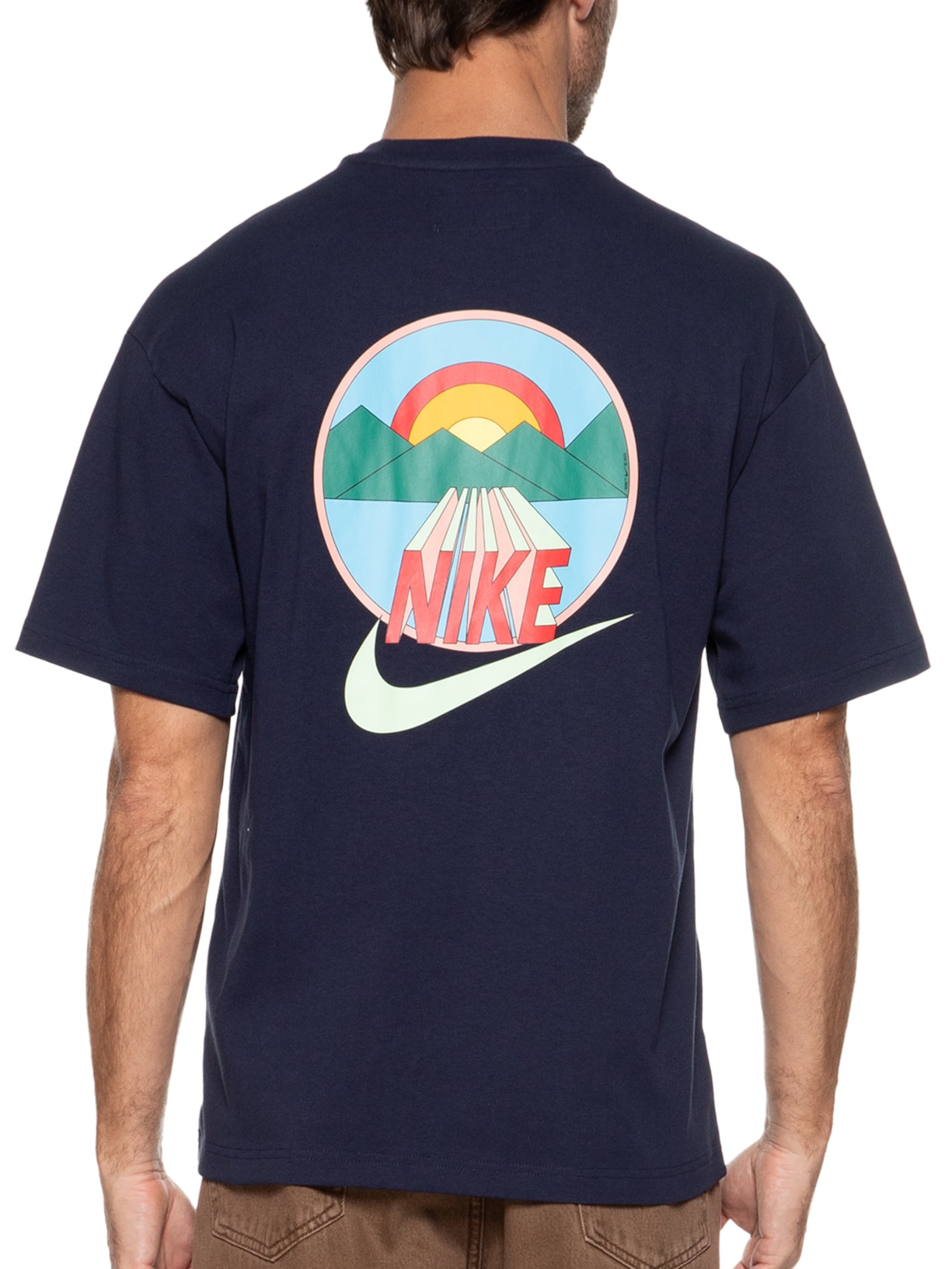 Nike Camiseta Masculina Manga Curta U Nrg Sunset Ss Azul