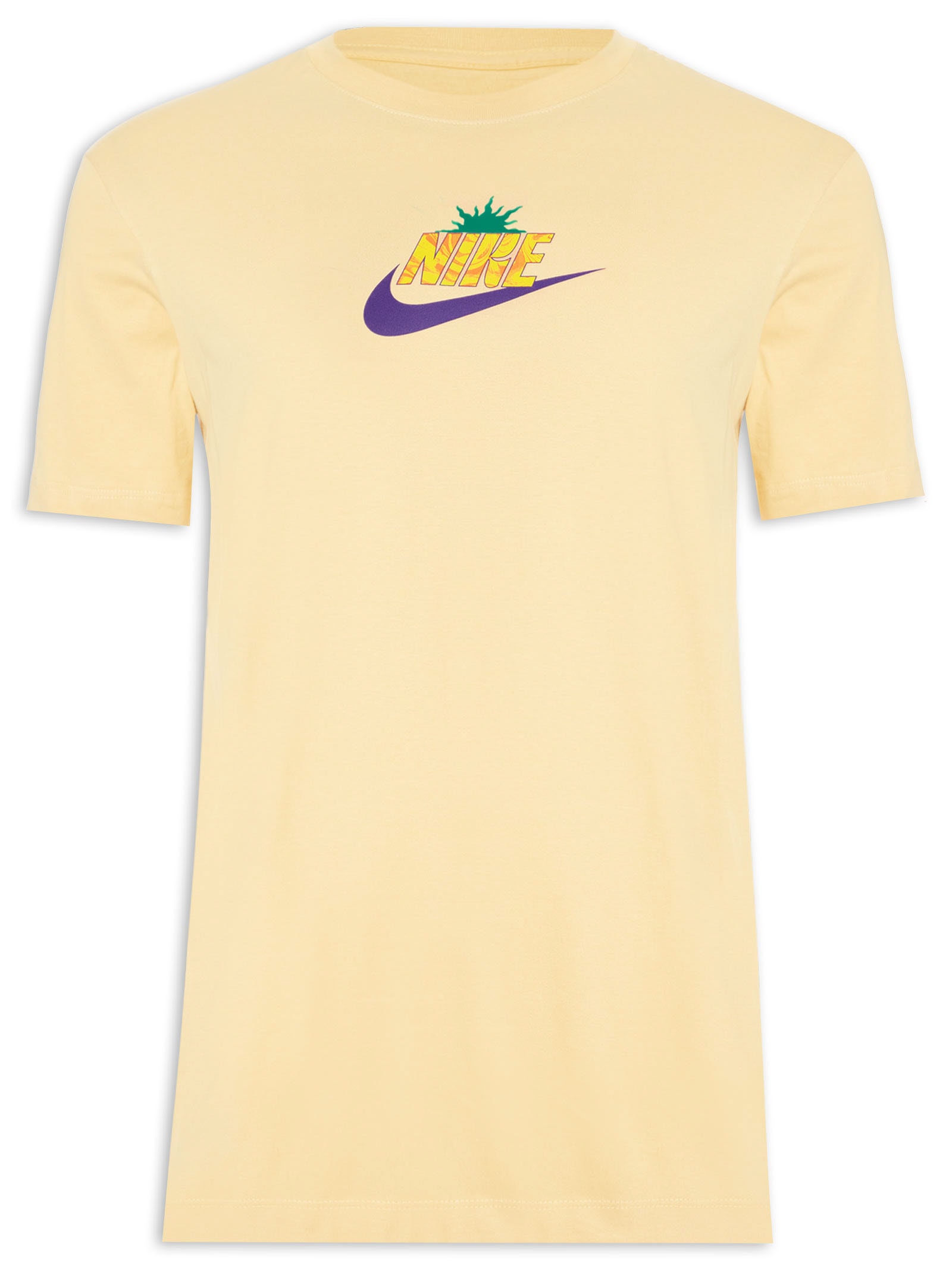 Camiseta Masculina Manga Curta U Nsw Tee Spring Break Sun - Bege- NIKE