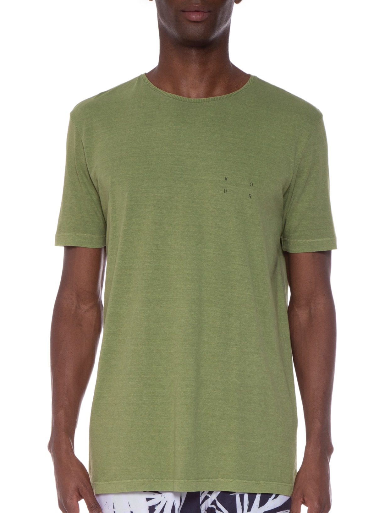 Camiseta Masculina Manga Curta Verde Kour