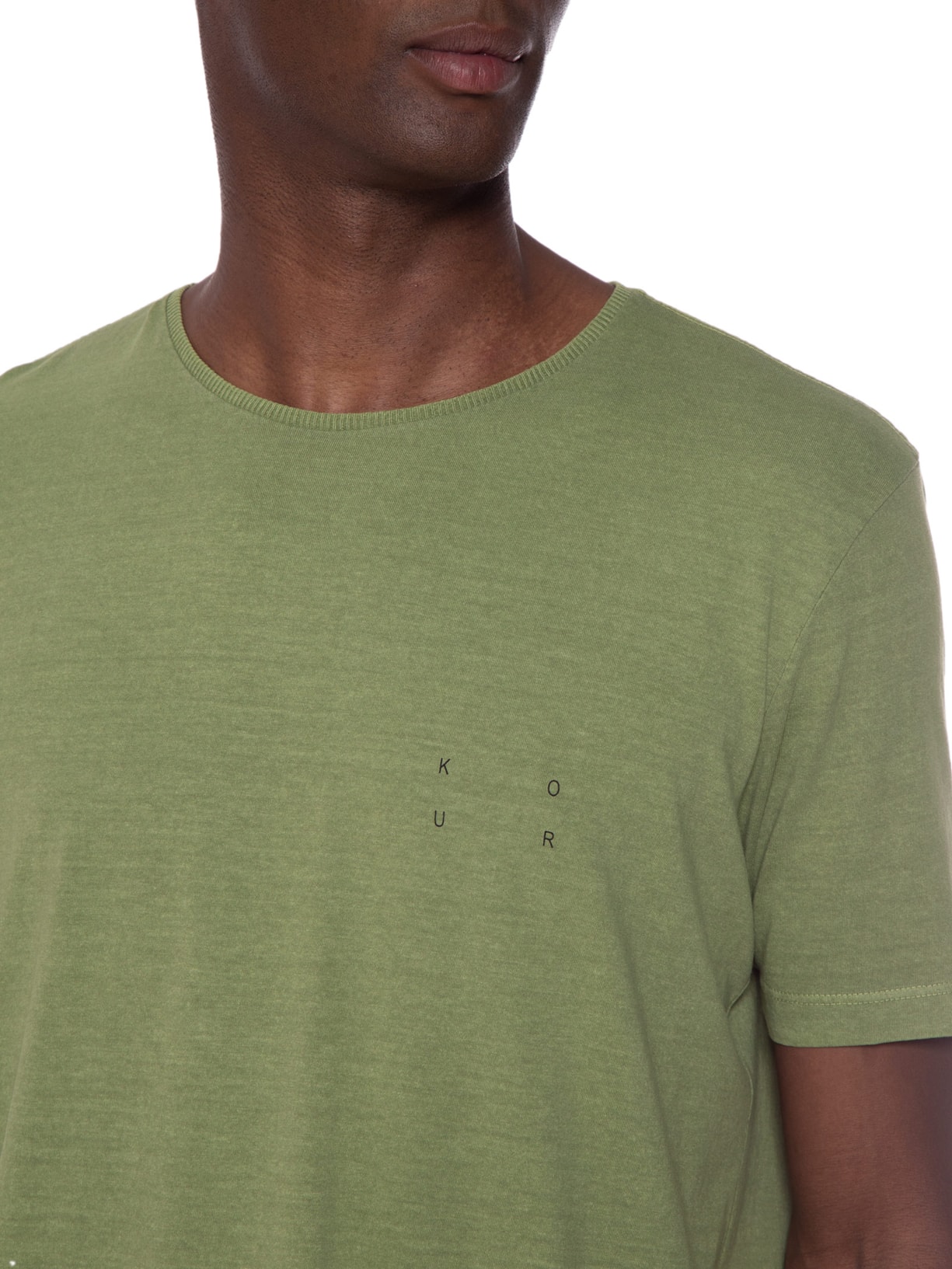 Camiseta Masculina Manga Curta Verde Kour