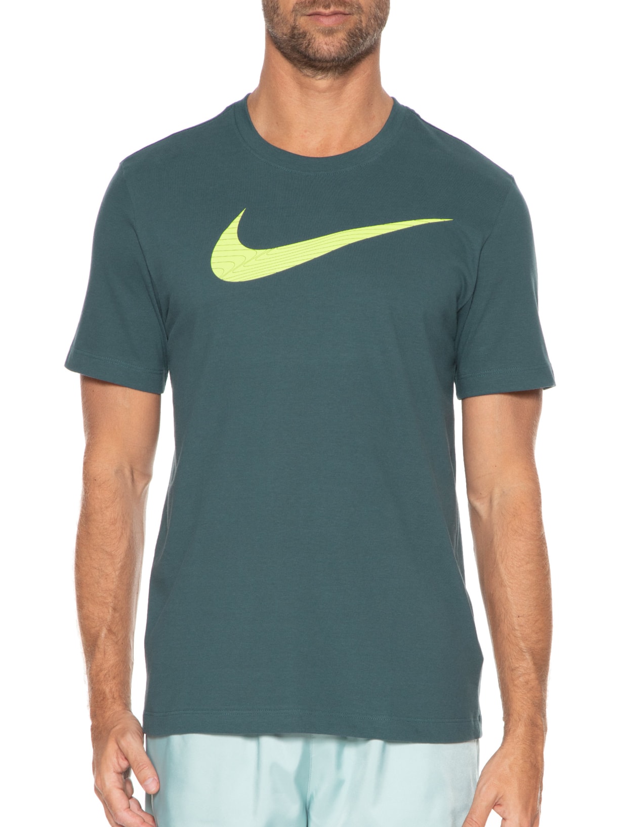 Camiseta Masculina Manga Curta Verde Nike