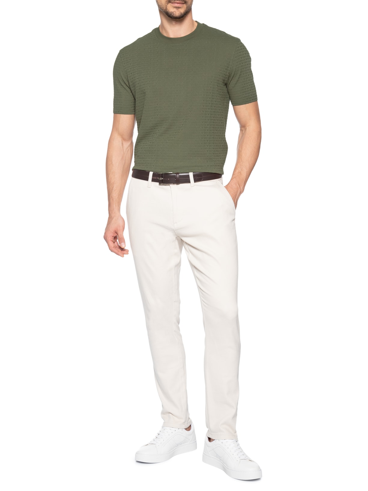 Camiseta Masculina Manga Curta Verde Emporio Armani