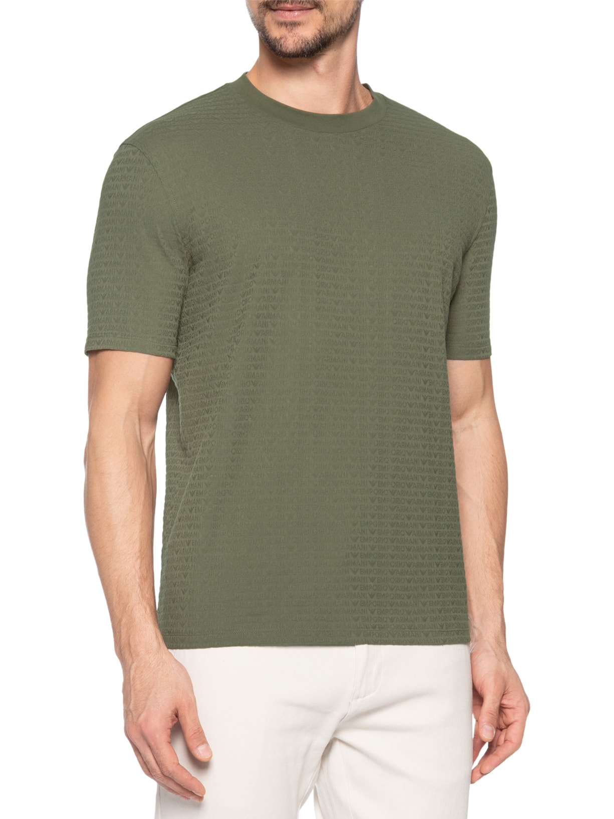 Camiseta Masculina Manga Curta Verde Emporio Armani
