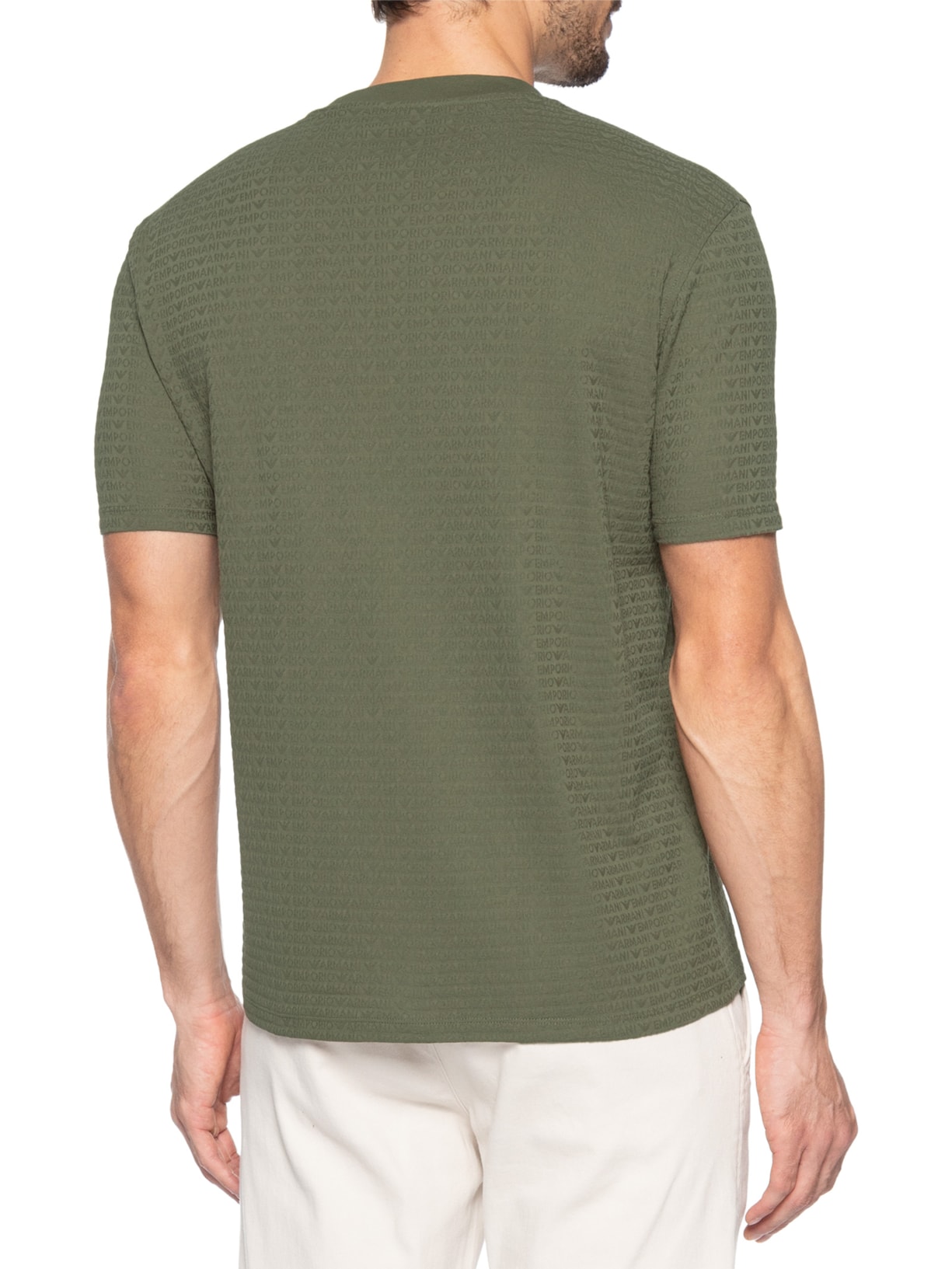 Camiseta Masculina Manga Curta Verde Emporio Armani