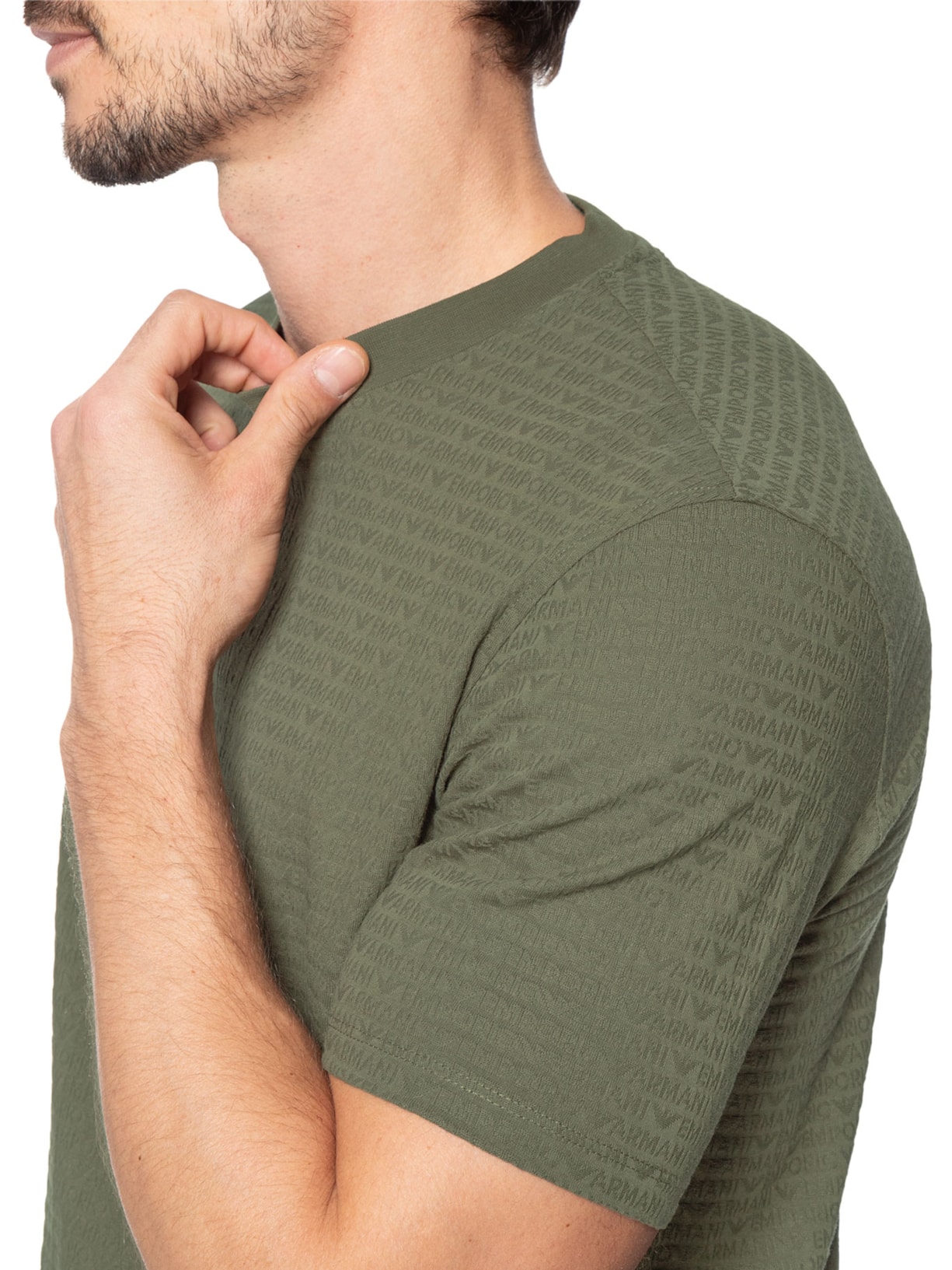 Camiseta Masculina Manga Curta Verde Emporio Armani