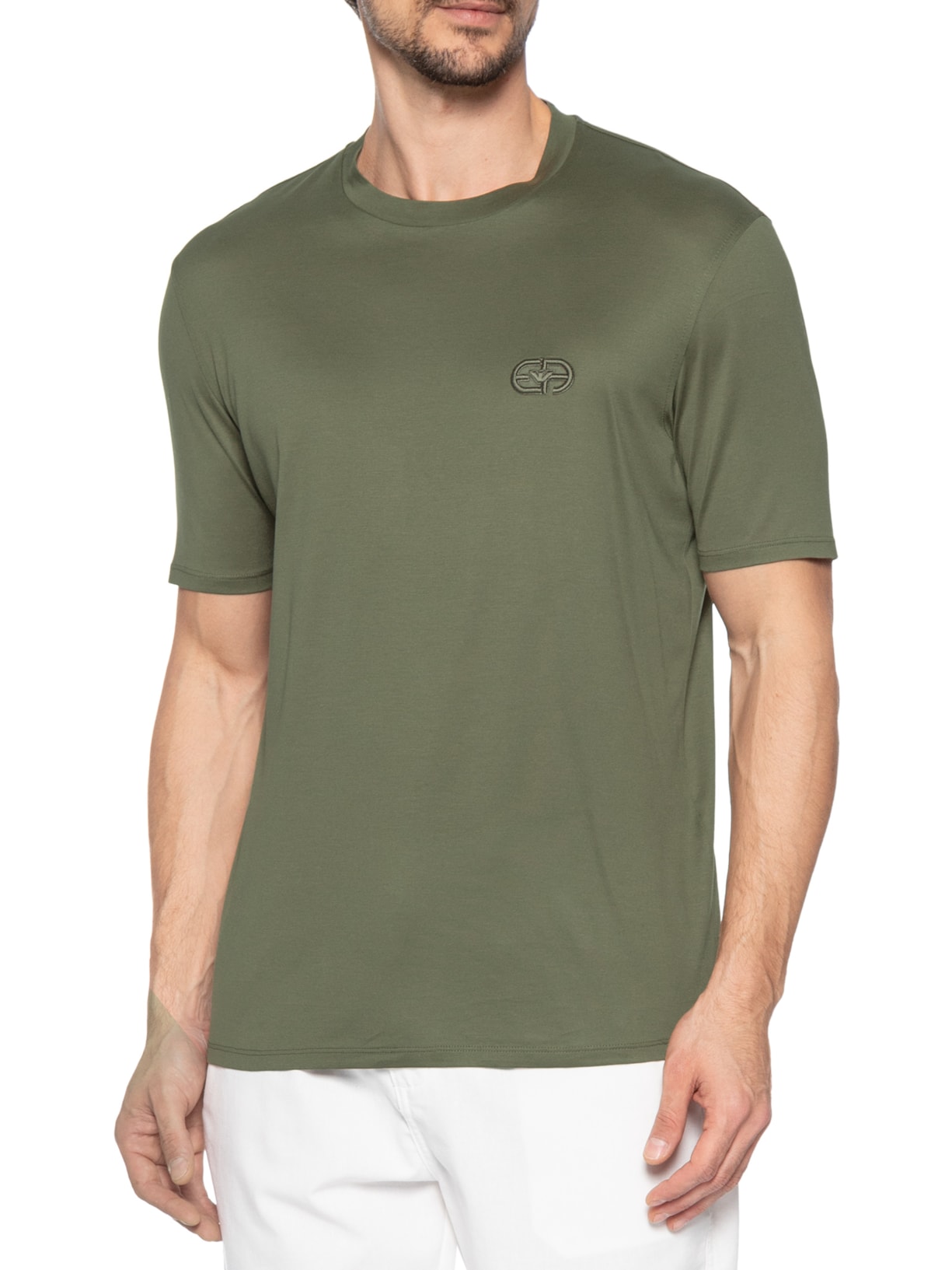 Camiseta Masculina Manga Curta Verde Emporio Armani