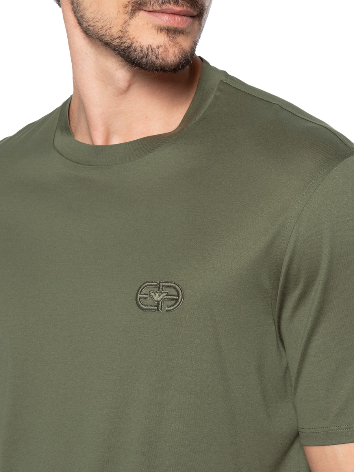 Camiseta Masculina Manga Curta Verde Emporio Armani