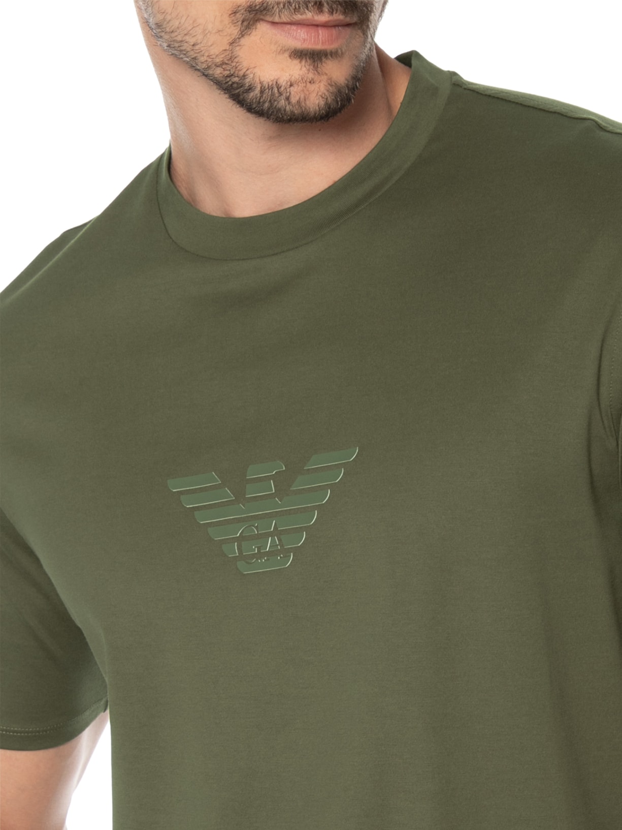 Camiseta Masculina Manga Curta Verde Emporio Armani