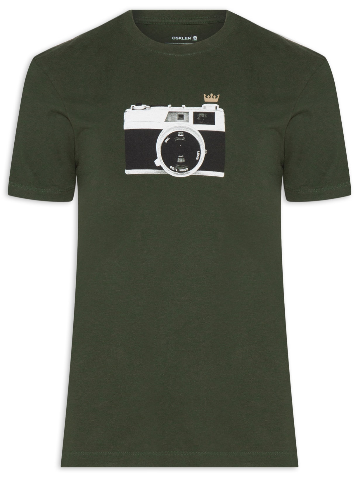 Camiseta Masculina Manga Curta Vintage Analogic Cam - Verde