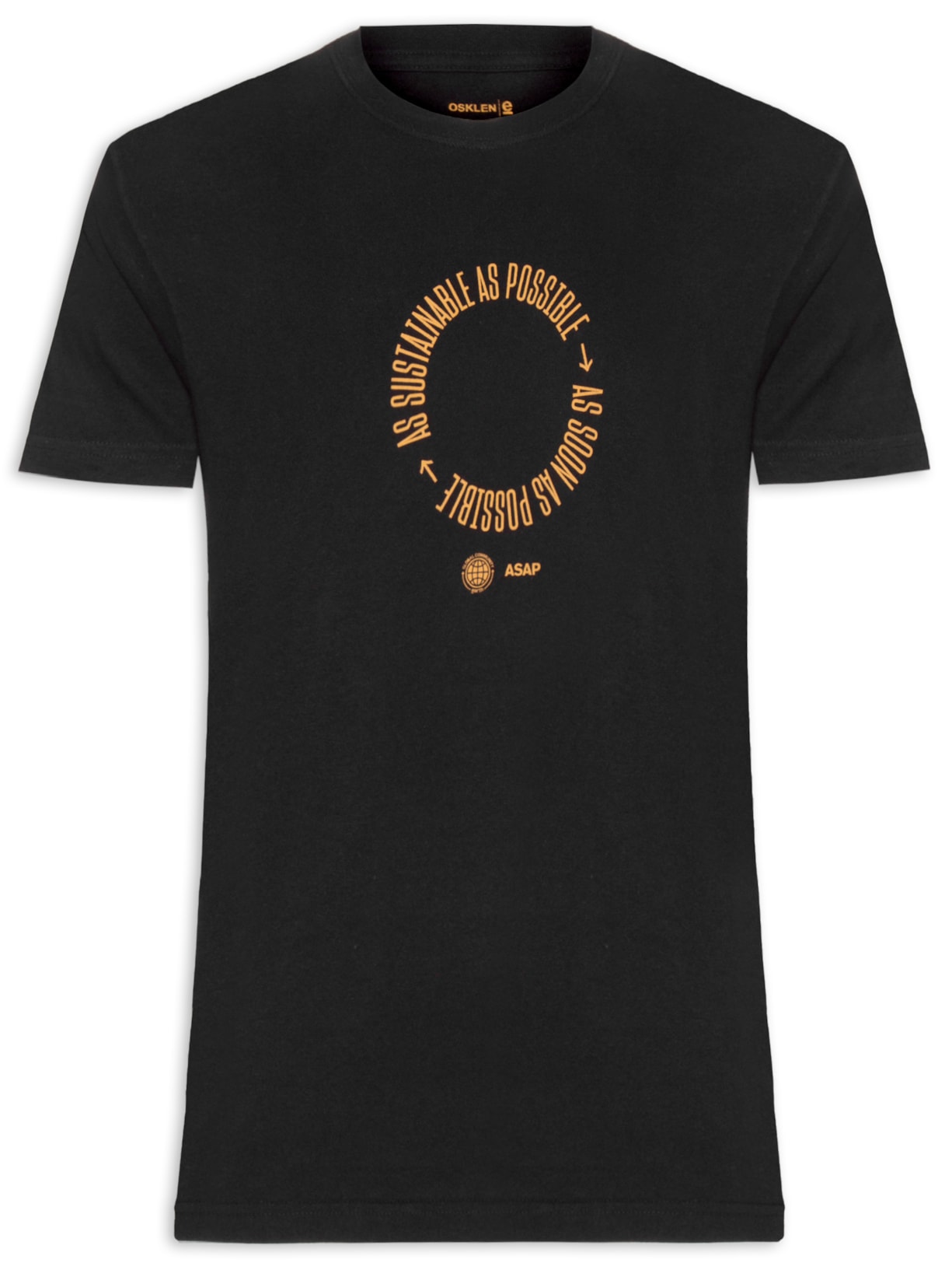 Camiseta Masculina Manga Curta Vintage Asao Circle - Preto