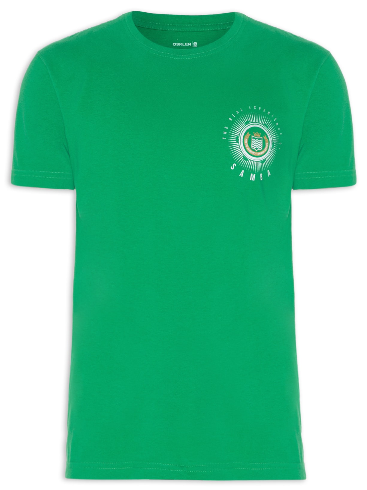 Camiseta Masculina Manga Curta Vintage Carnaval Badge - Verde