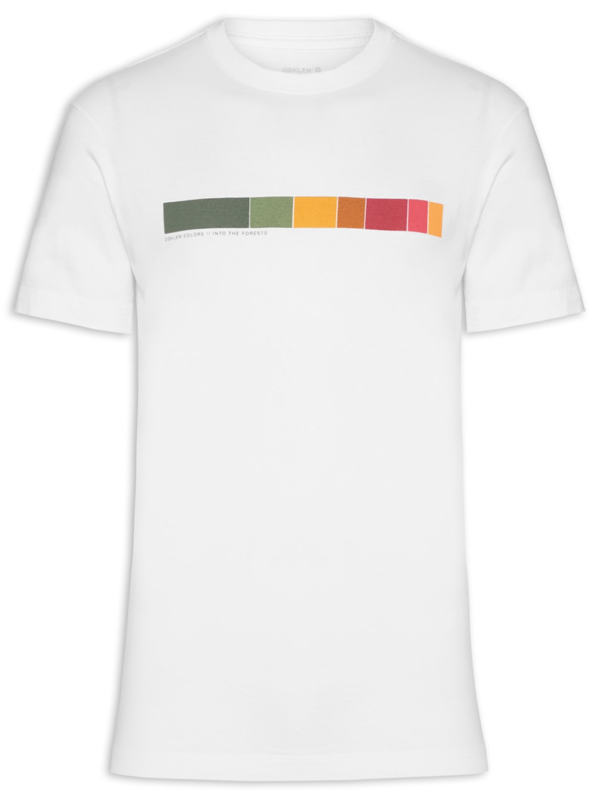 Camiseta Masculina Manga Curta Vintage Colors Branco Osklen