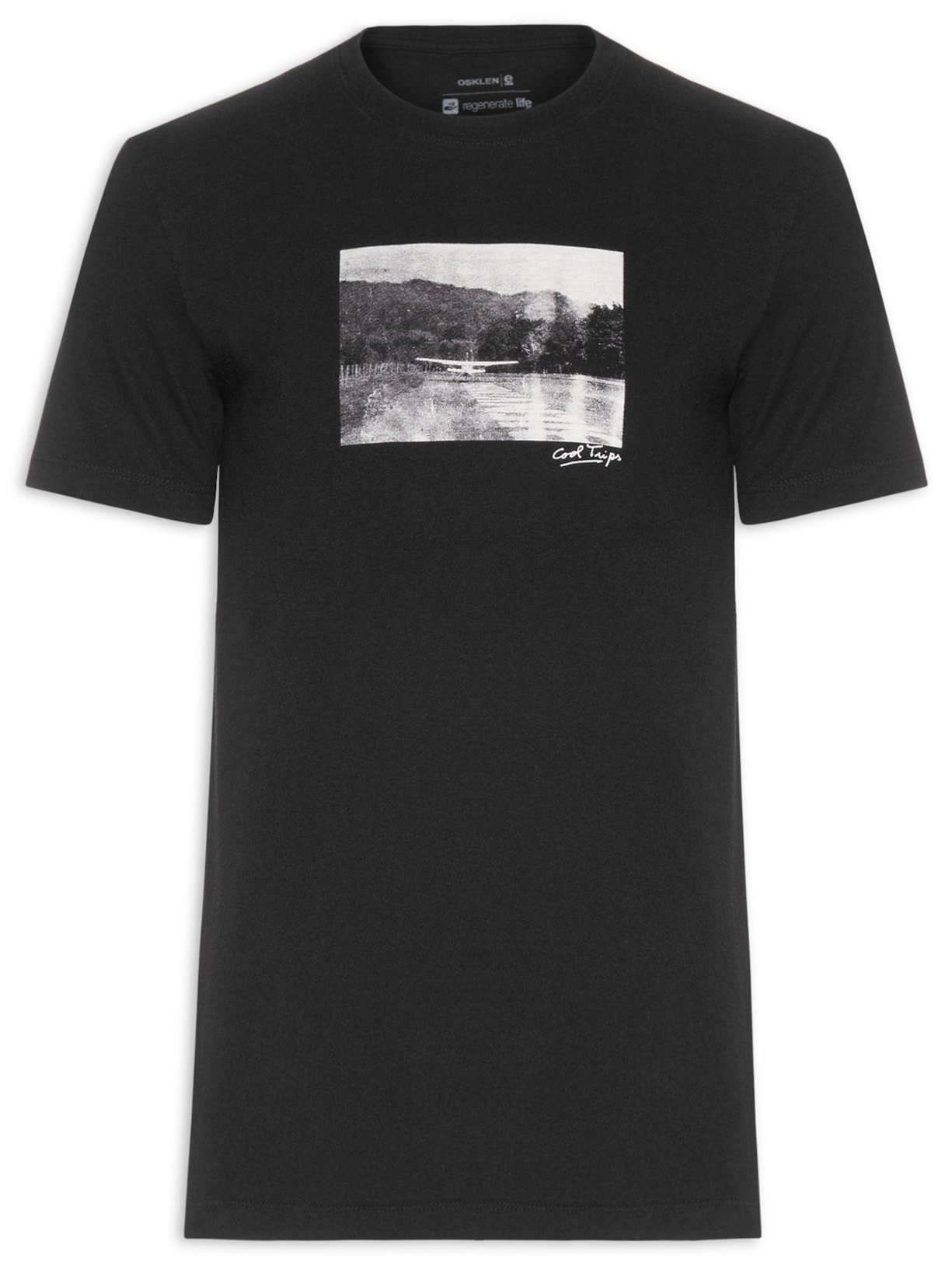 Camiseta Masculina Manga Curta Vintage Cool Trips - Preto