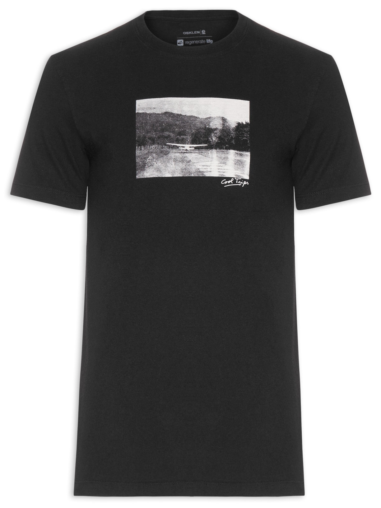 Camiseta Masculina Manga Curta Vintage Cool Trips - Preto