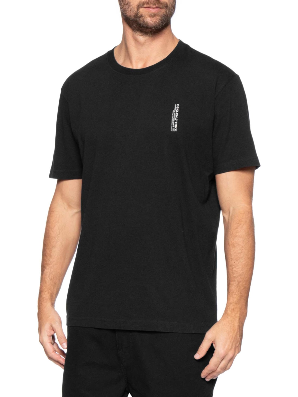 Camiseta Masculina Manga Curta Vintage Corda Preto Osklen