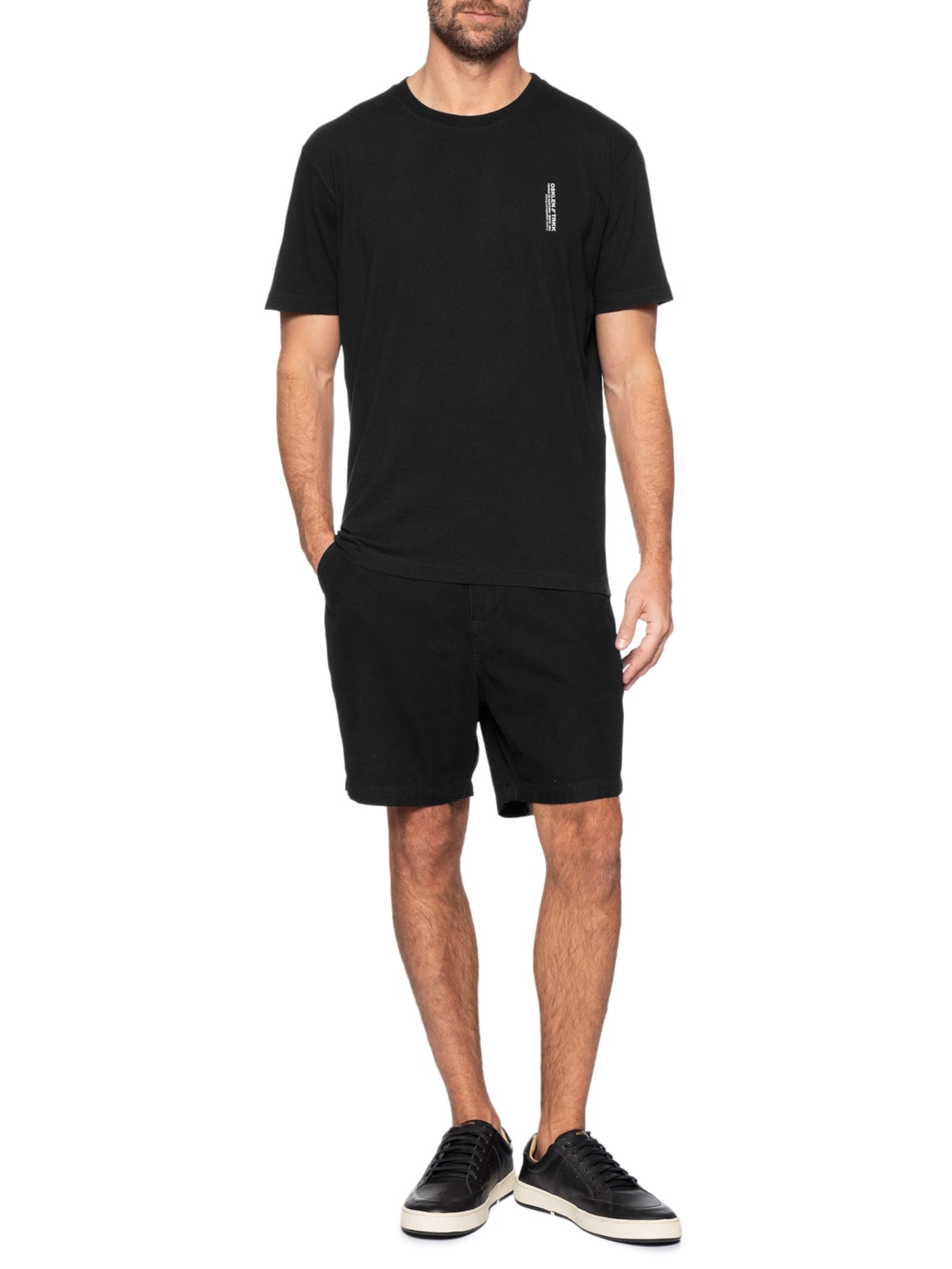 Camiseta Masculina Manga Curta Vintage Corda – Preto Osklen