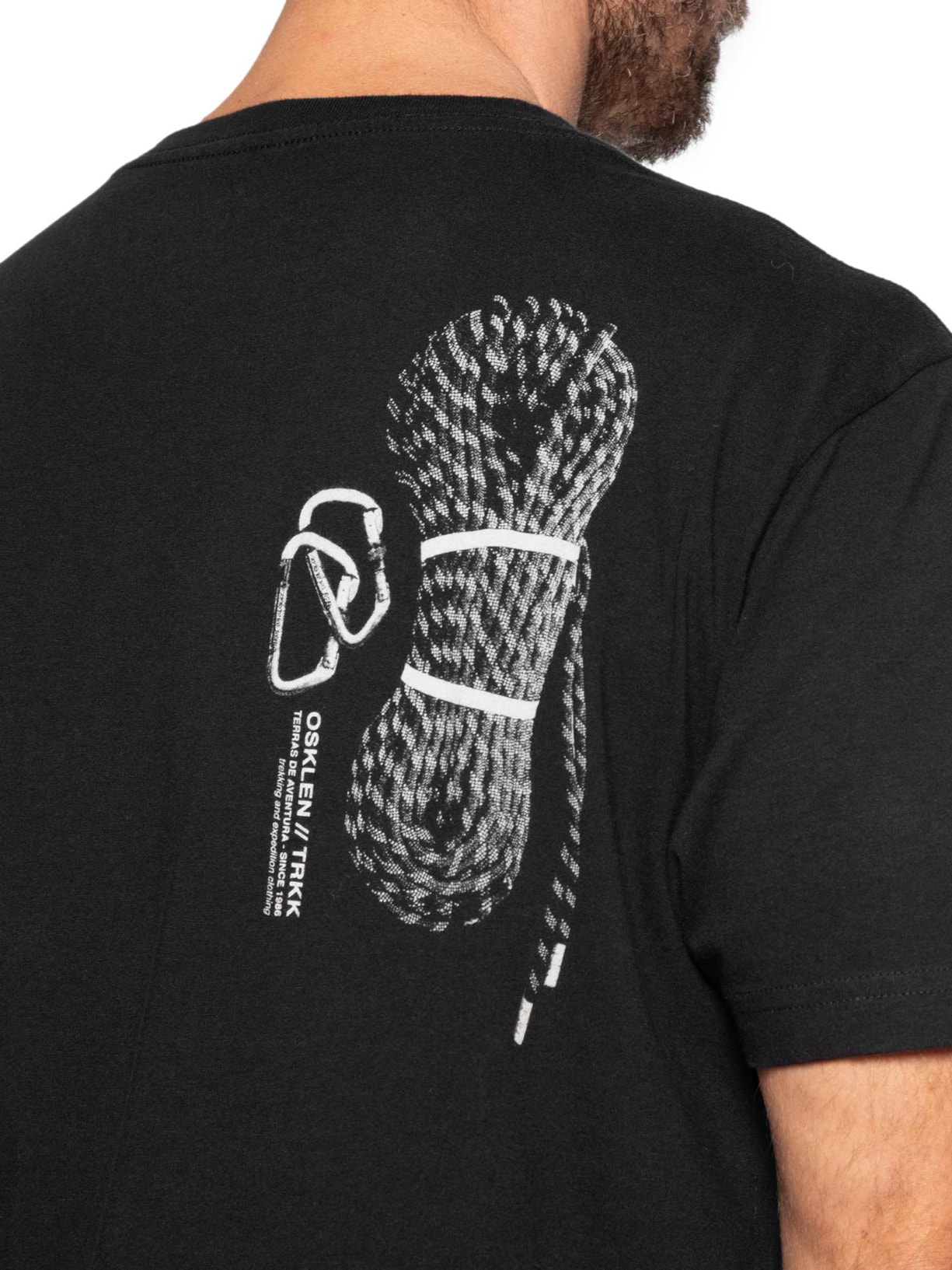 Camiseta Masculina Manga Curta Vintage Corda – Preto Osklen